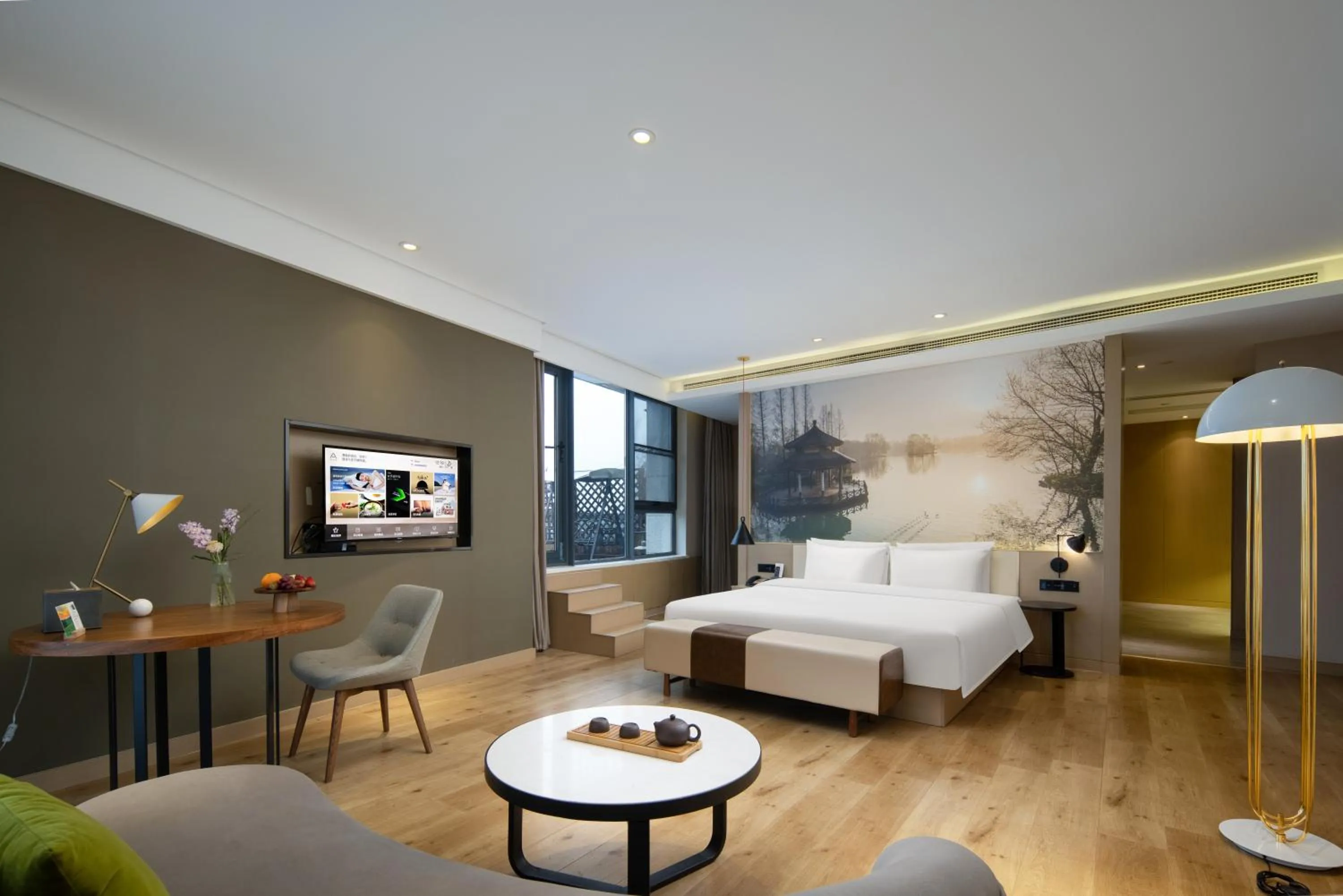 Photo of the whole room, Bed in Atour S Hotel Hangzhou Future Tech City