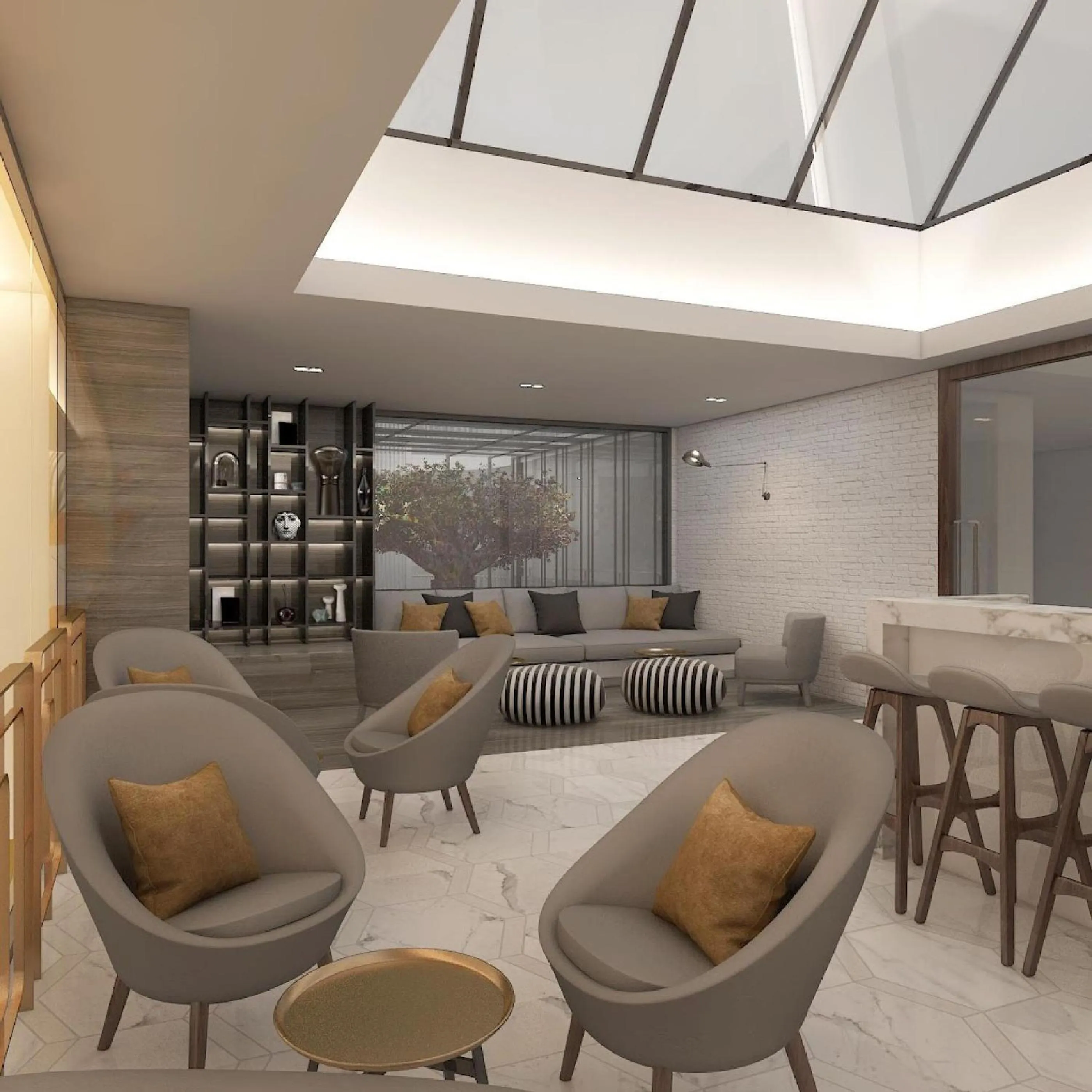 Lobby or reception in Palette Bella B All Suites Bangkok Hotel