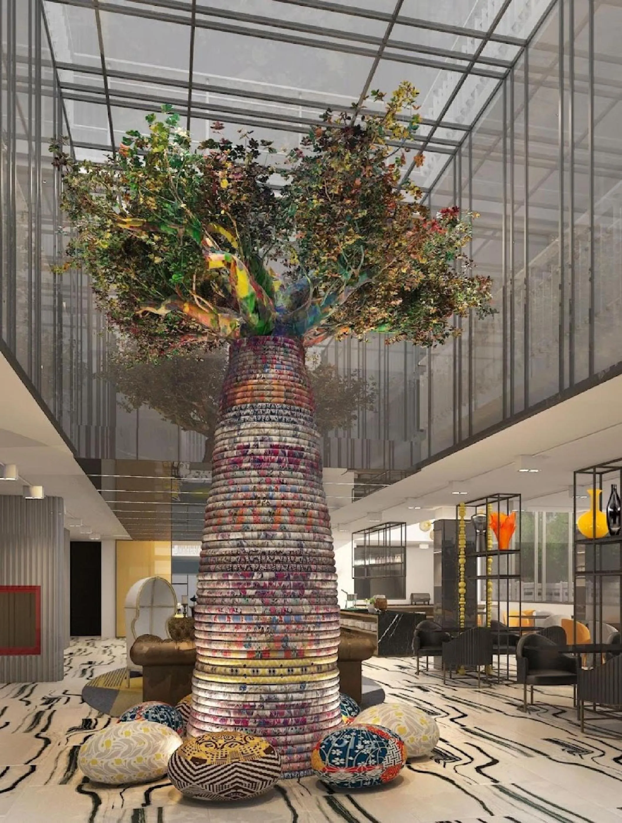 Lobby or reception in Palette Bella B All Suites Bangkok Hotel