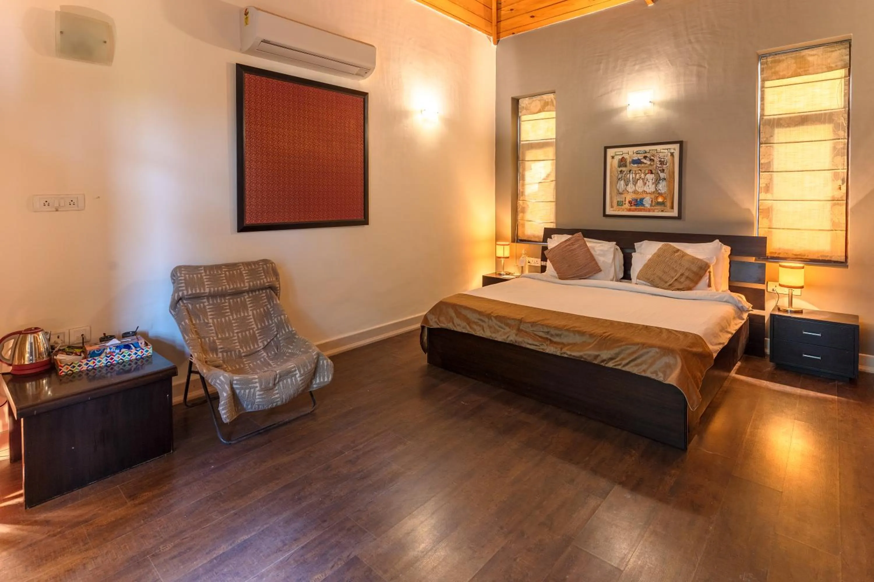 Bedroom, Bed in Tree of Life Junoon in the Hills Kumaon