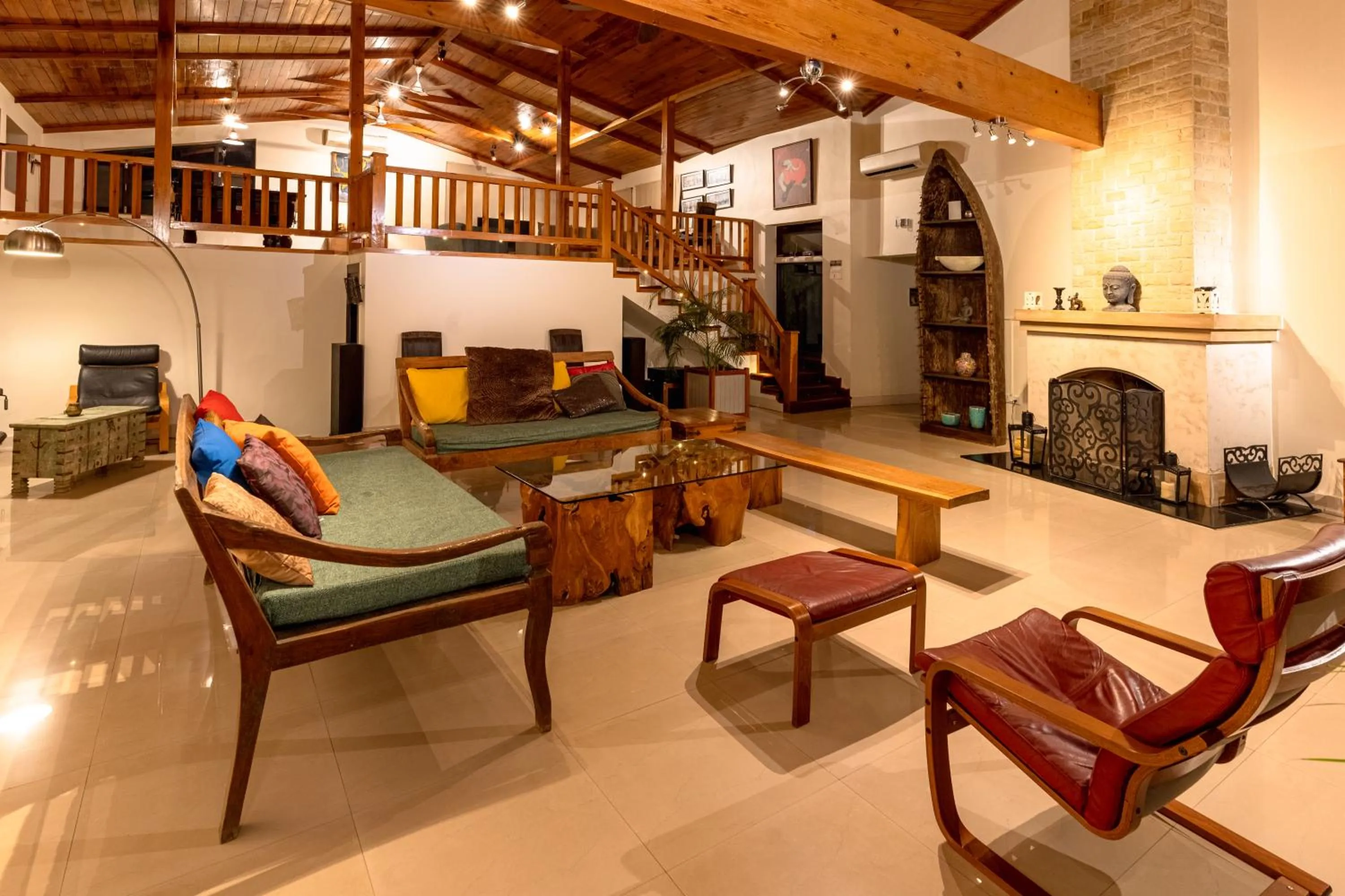 Living room in Tree of Life Junoon in the Hills Kumaon