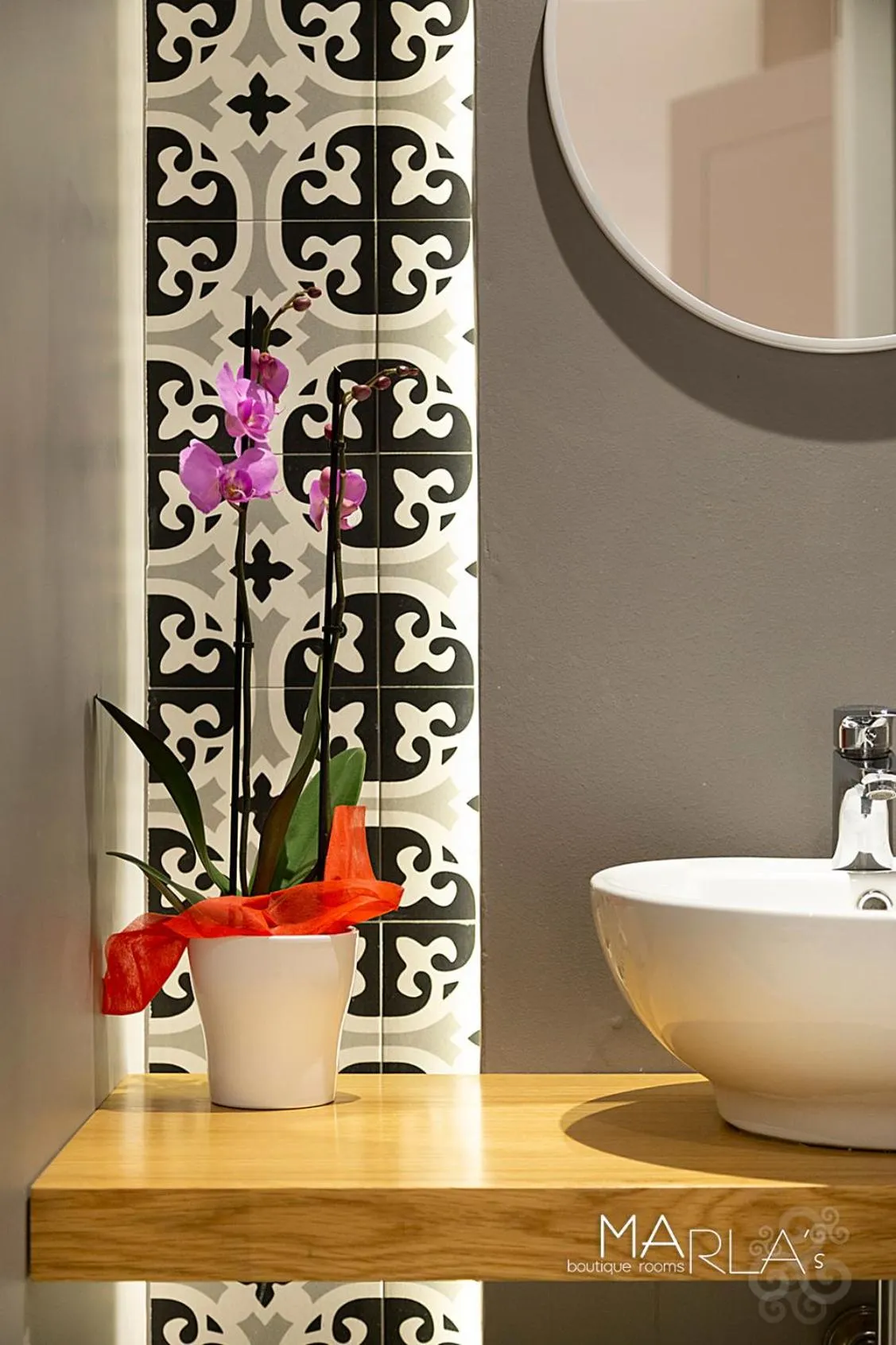 Bathroom in Marla's boutique rooms