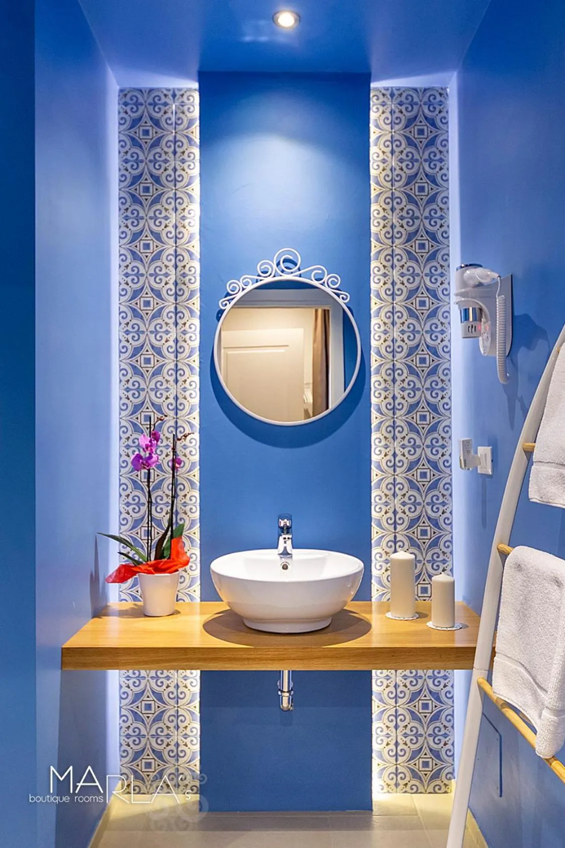 Bathroom in Marla's boutique rooms