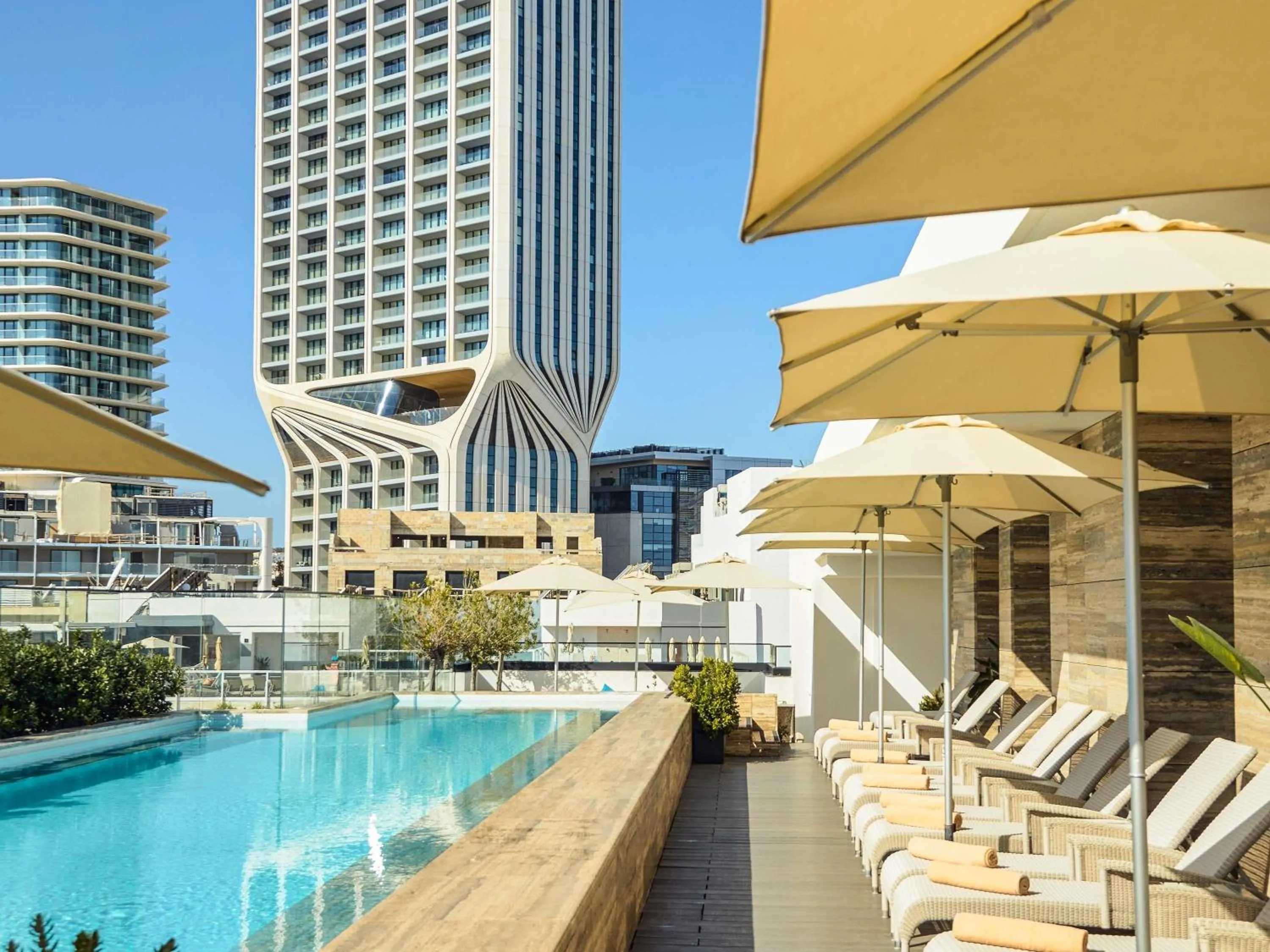 Pool view in Number 11 St Julian's Malta - Handwritten Collection