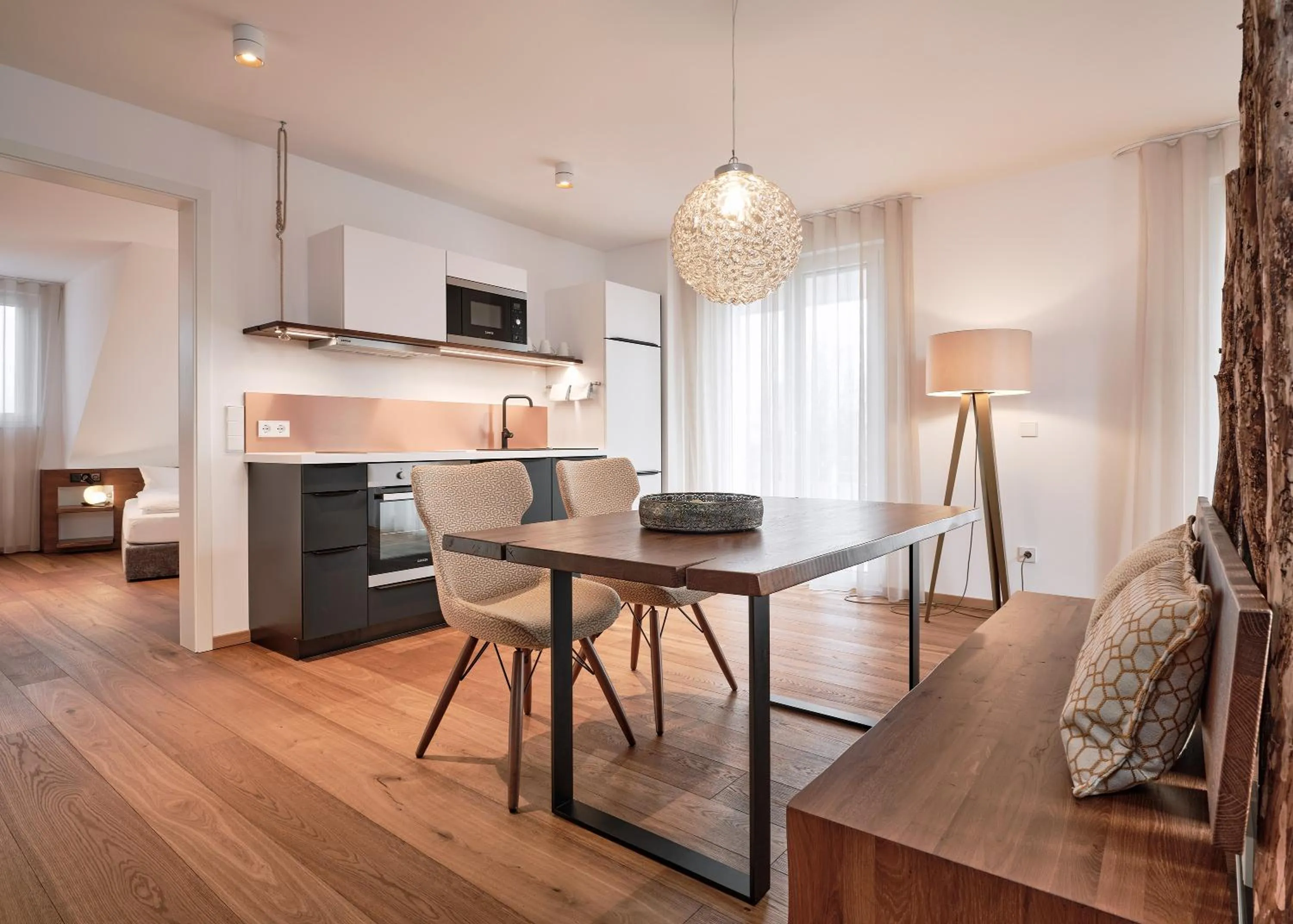 Kitchen or kitchenette in WaldFunkeln LODGE