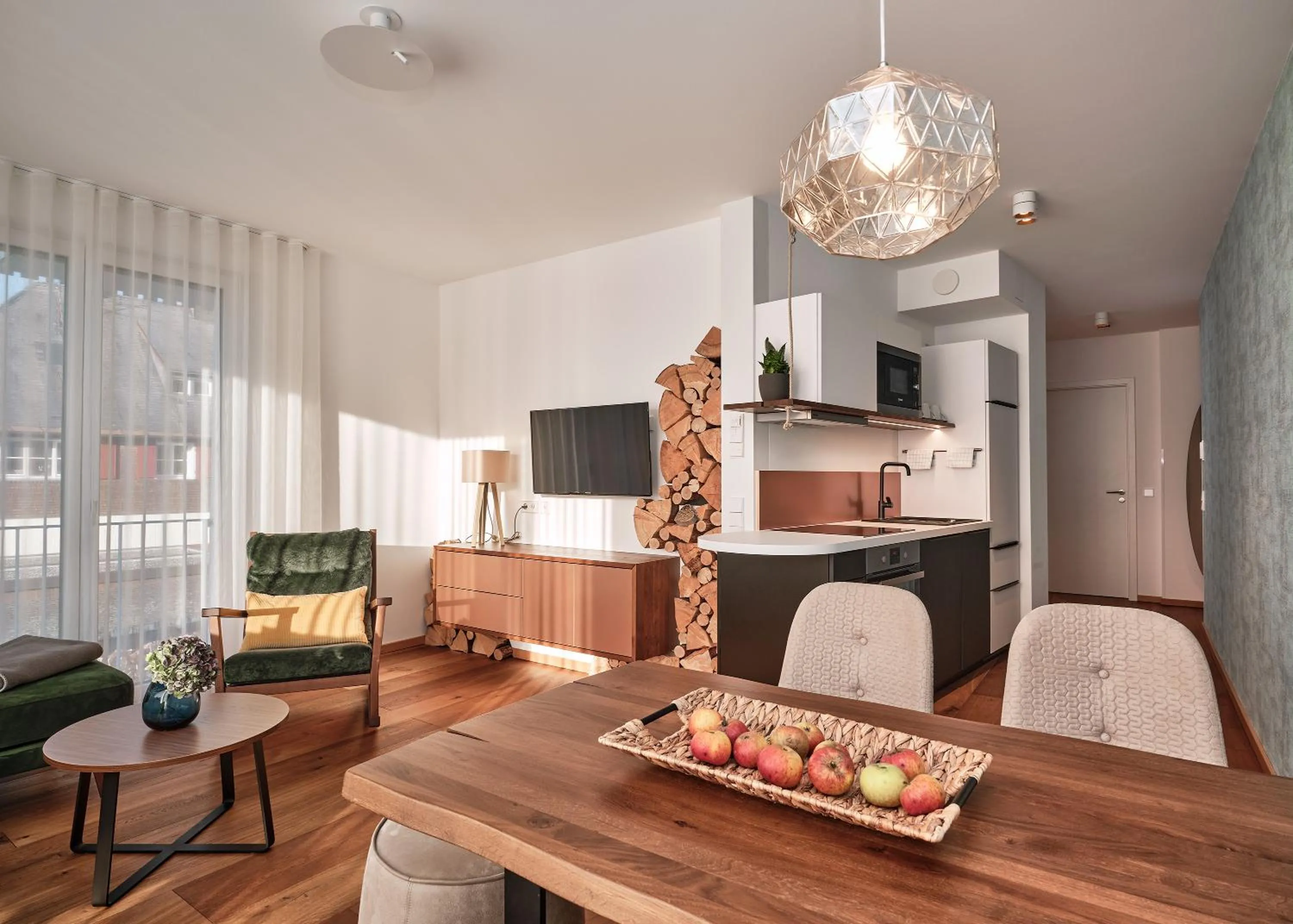 Kitchen or kitchenette in WaldFunkeln LODGE