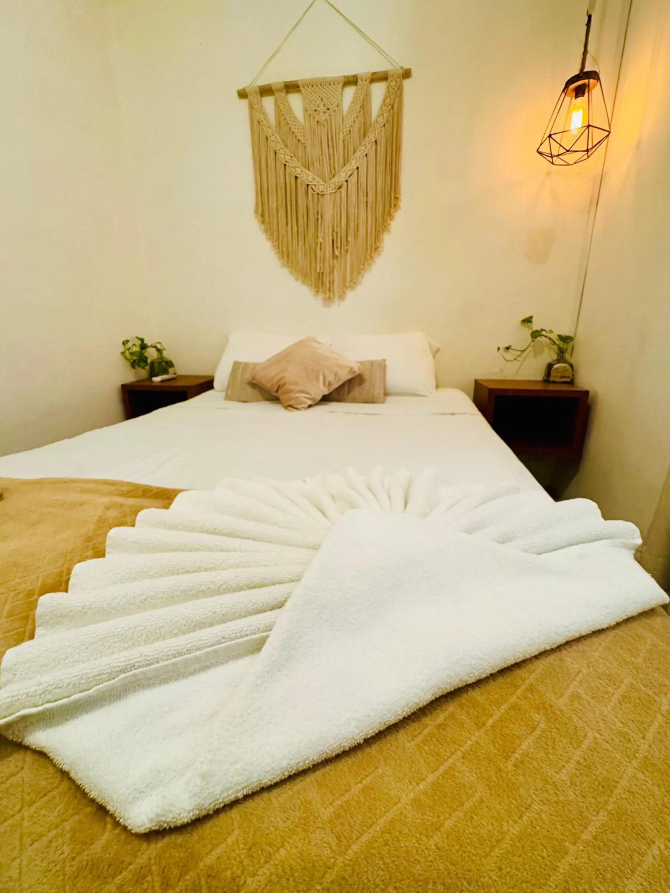 Bed in Hotel AKBAL Holbox