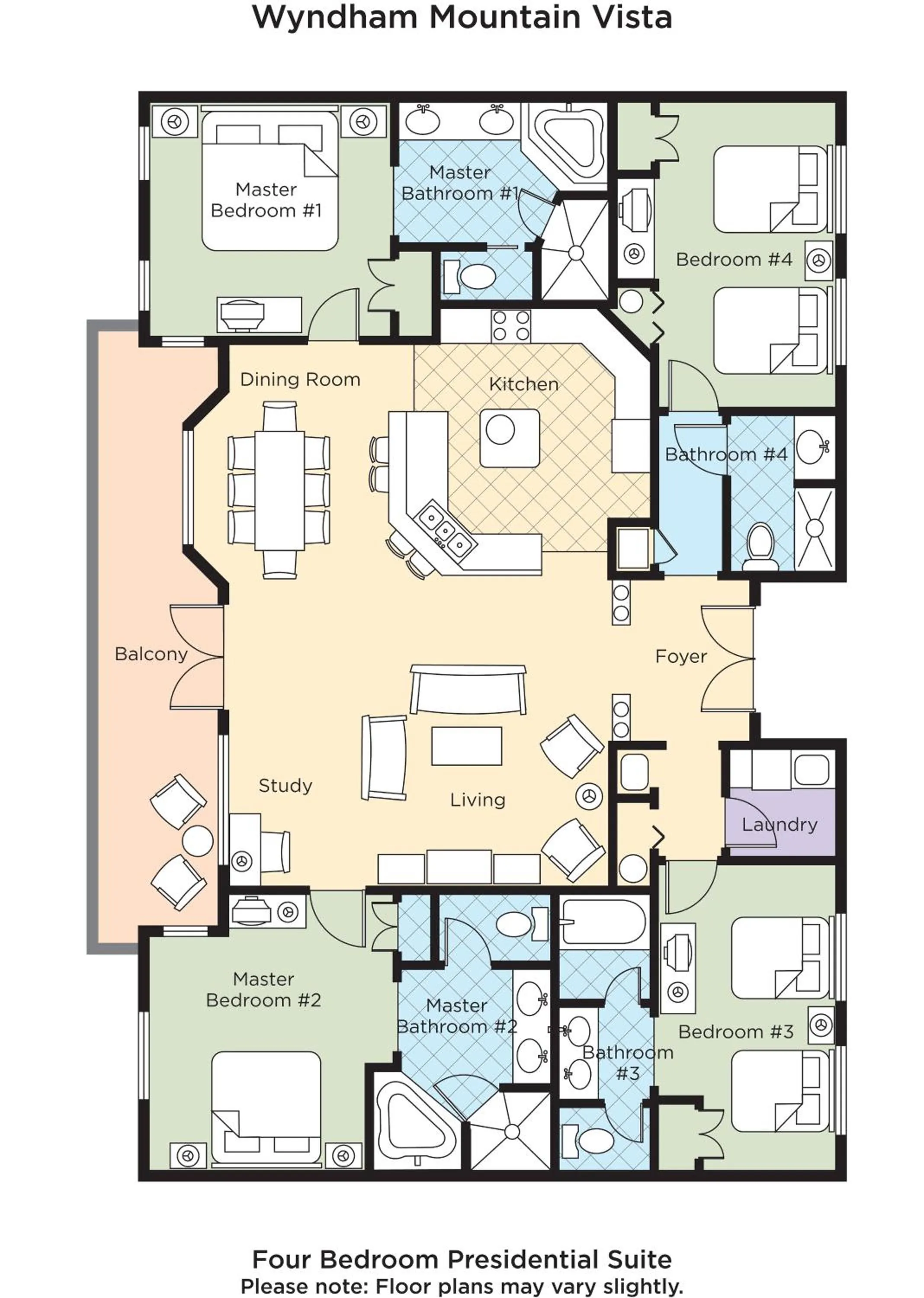 Floor plan in Club Wyndham Mountain Vista