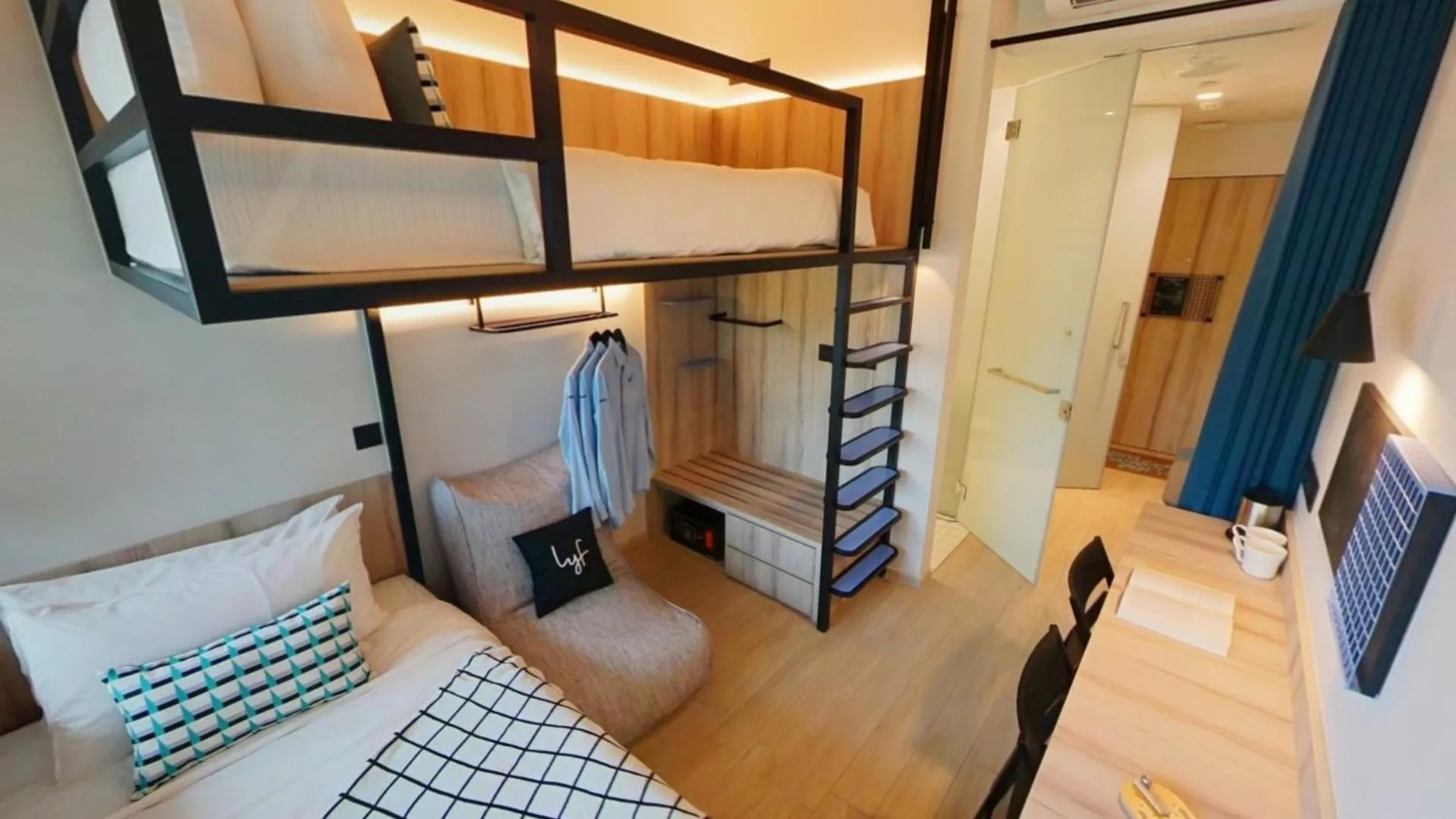 Bedroom, Bed in lyf Funan Singapore