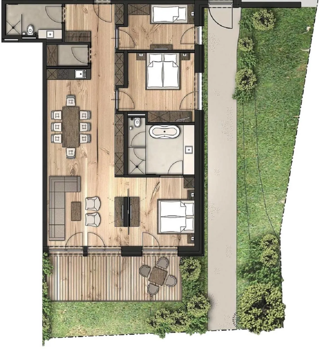 Floor plan in Gletscherblick- serviced apartments