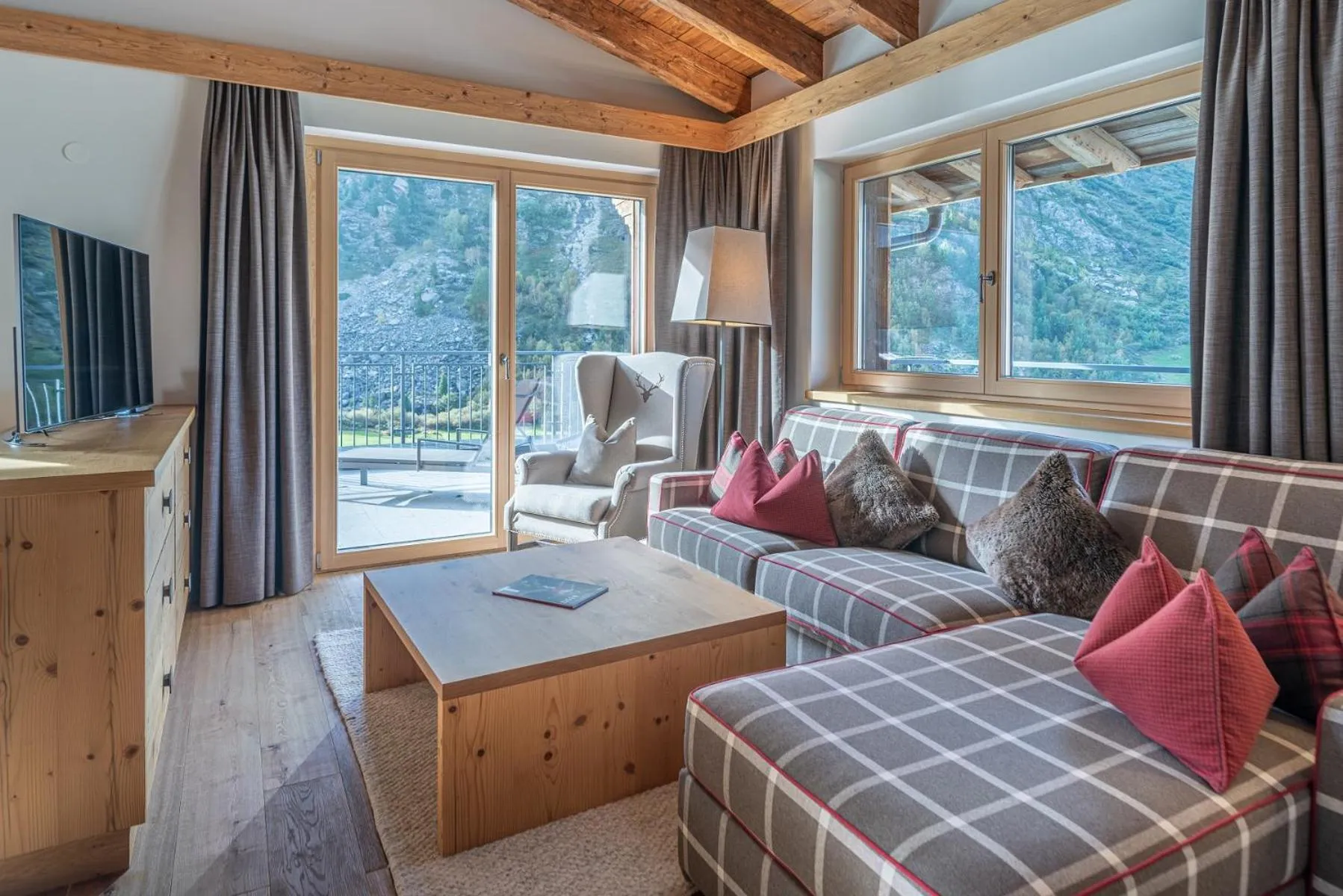 Living room in Gletscherblick- serviced apartments