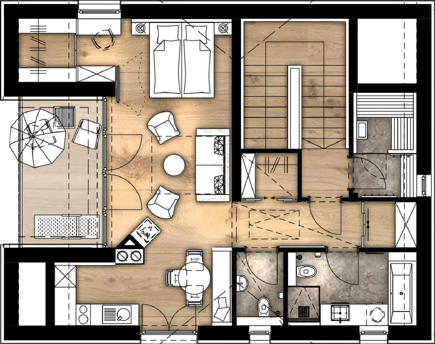 Floor plan in Gletscherblick- serviced apartments