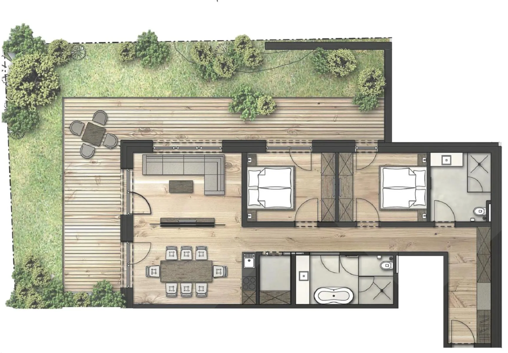 Floor plan in Gletscherblick- serviced apartments