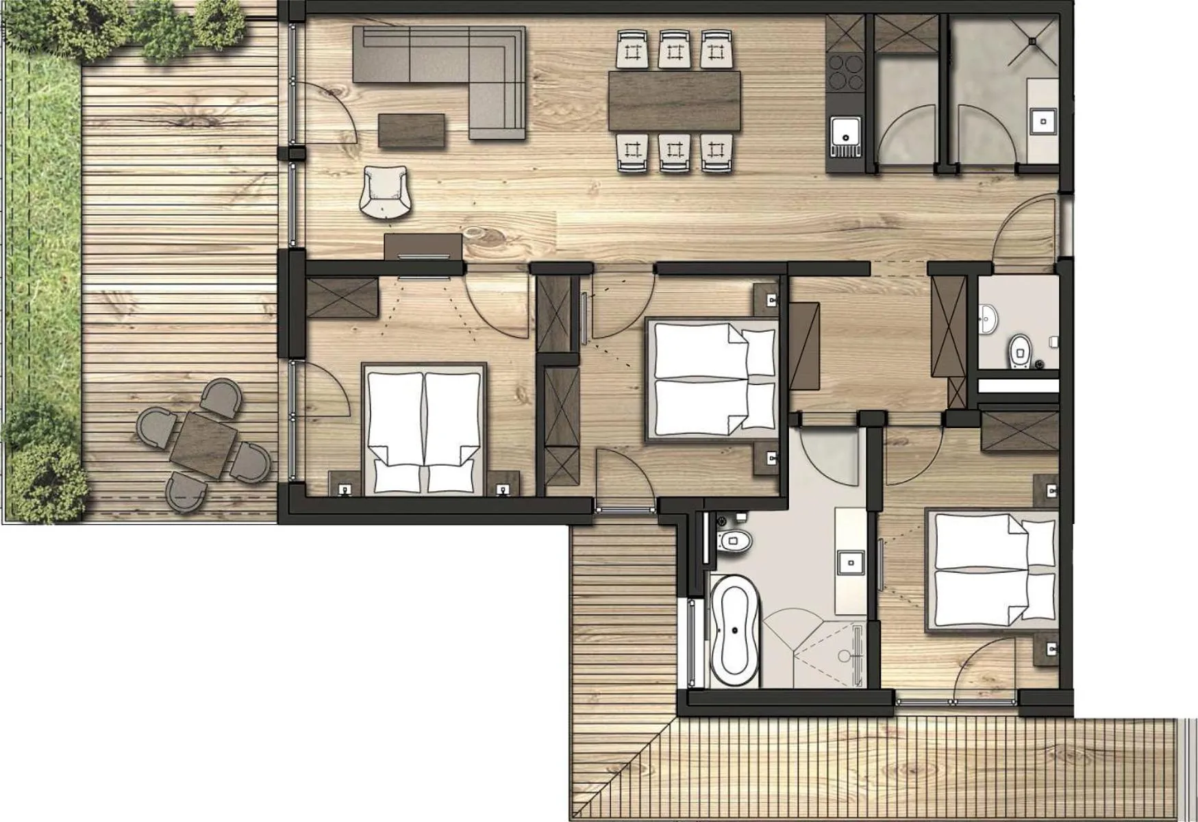Floor plan in Gletscherblick- serviced apartments