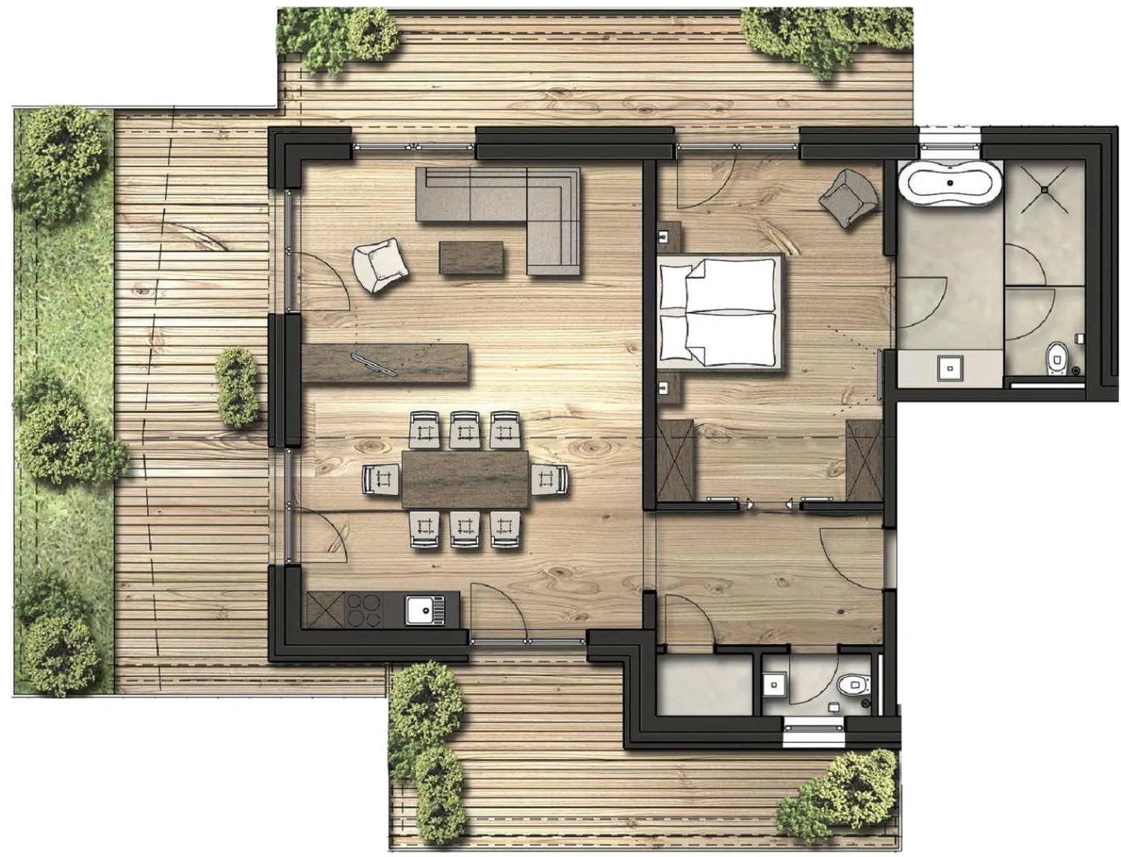 Floor plan in Gletscherblick- serviced apartments