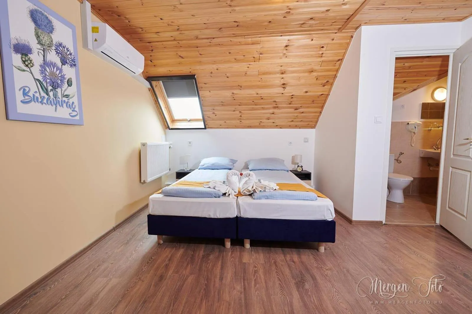 Bed in Kamarás Klastrom House