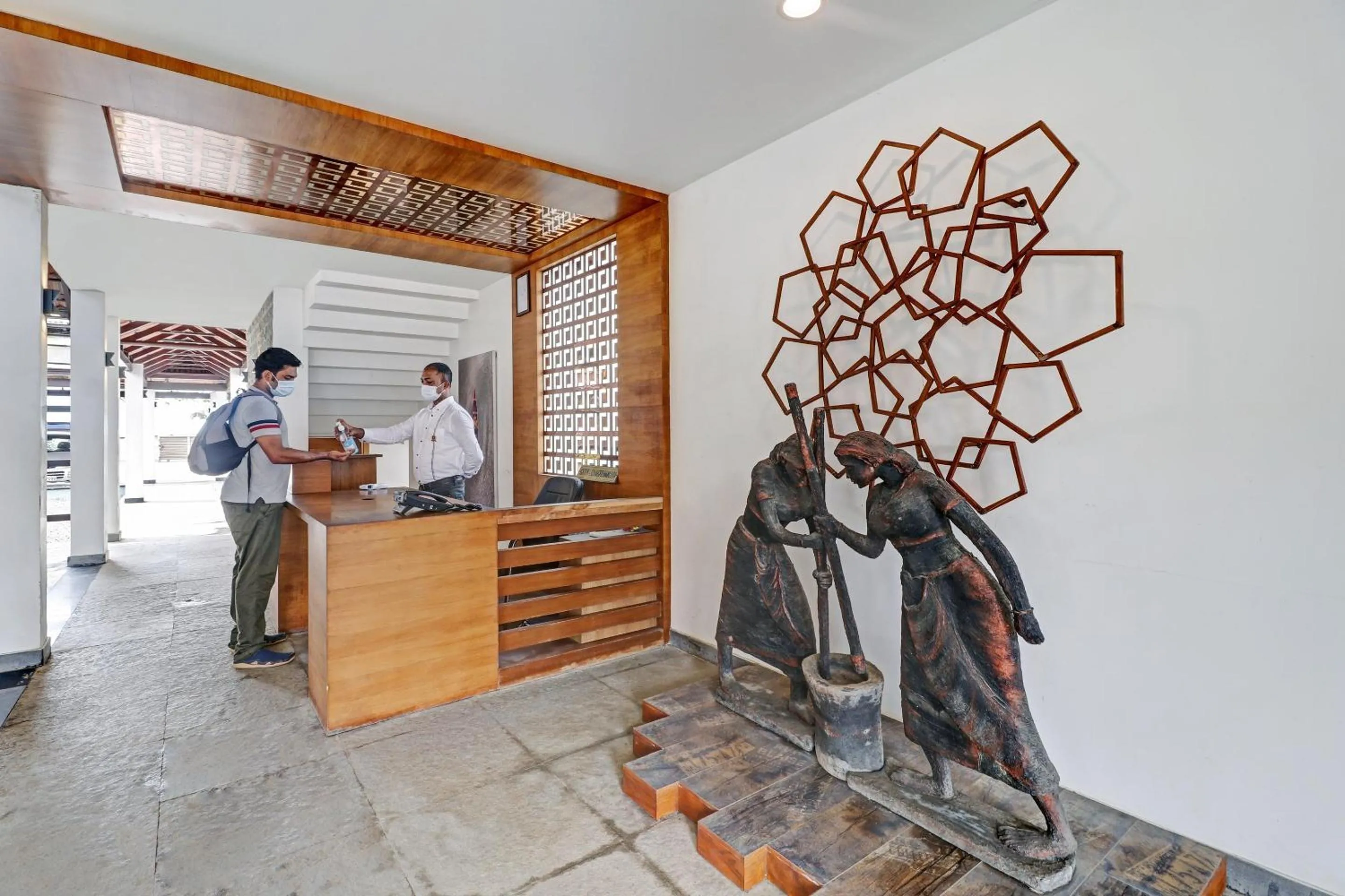 Lobby or reception in Super OAK Edassery's Sealine Villa Stay