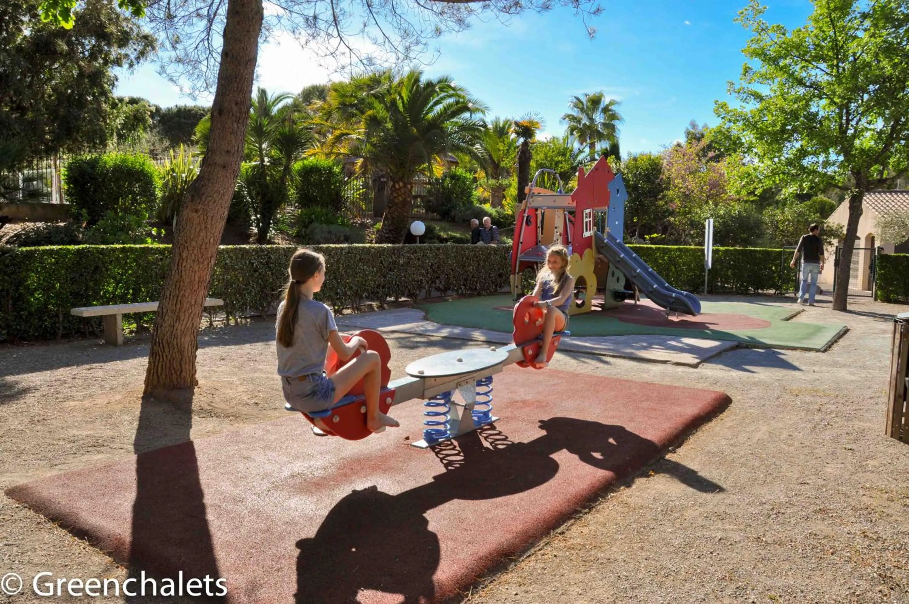 Children play ground in Mountain View Mobile Home in Roquebrune-sur-Argens, France