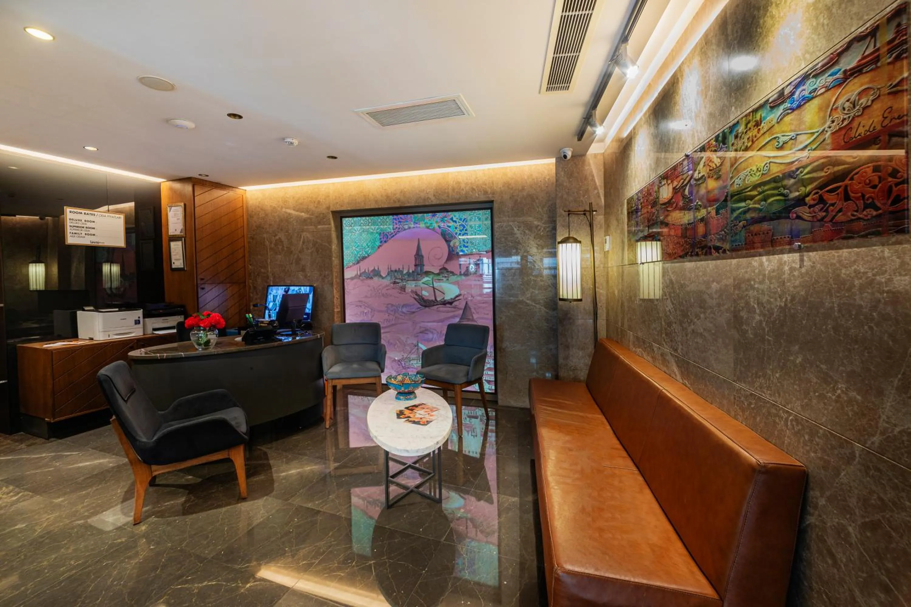 Lobby or reception in Levni Plus Hotel