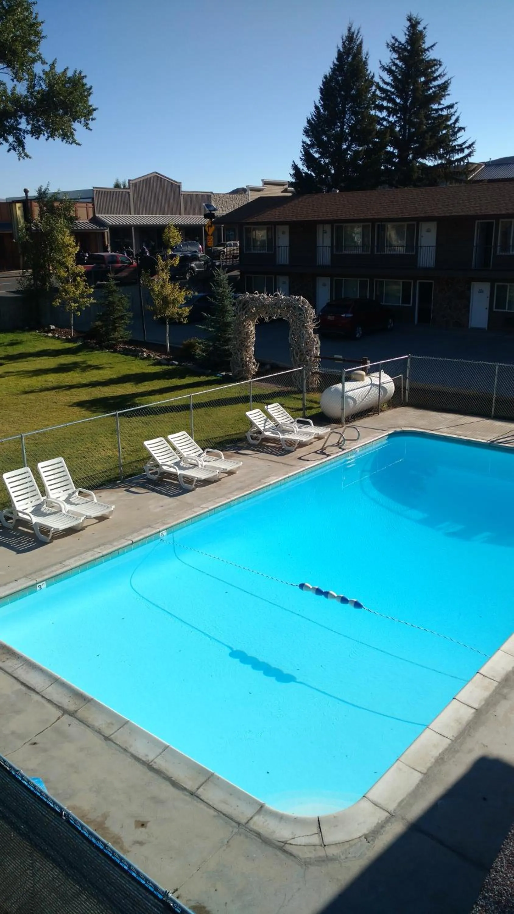 Pool view in Stagecoach Inn & Suites