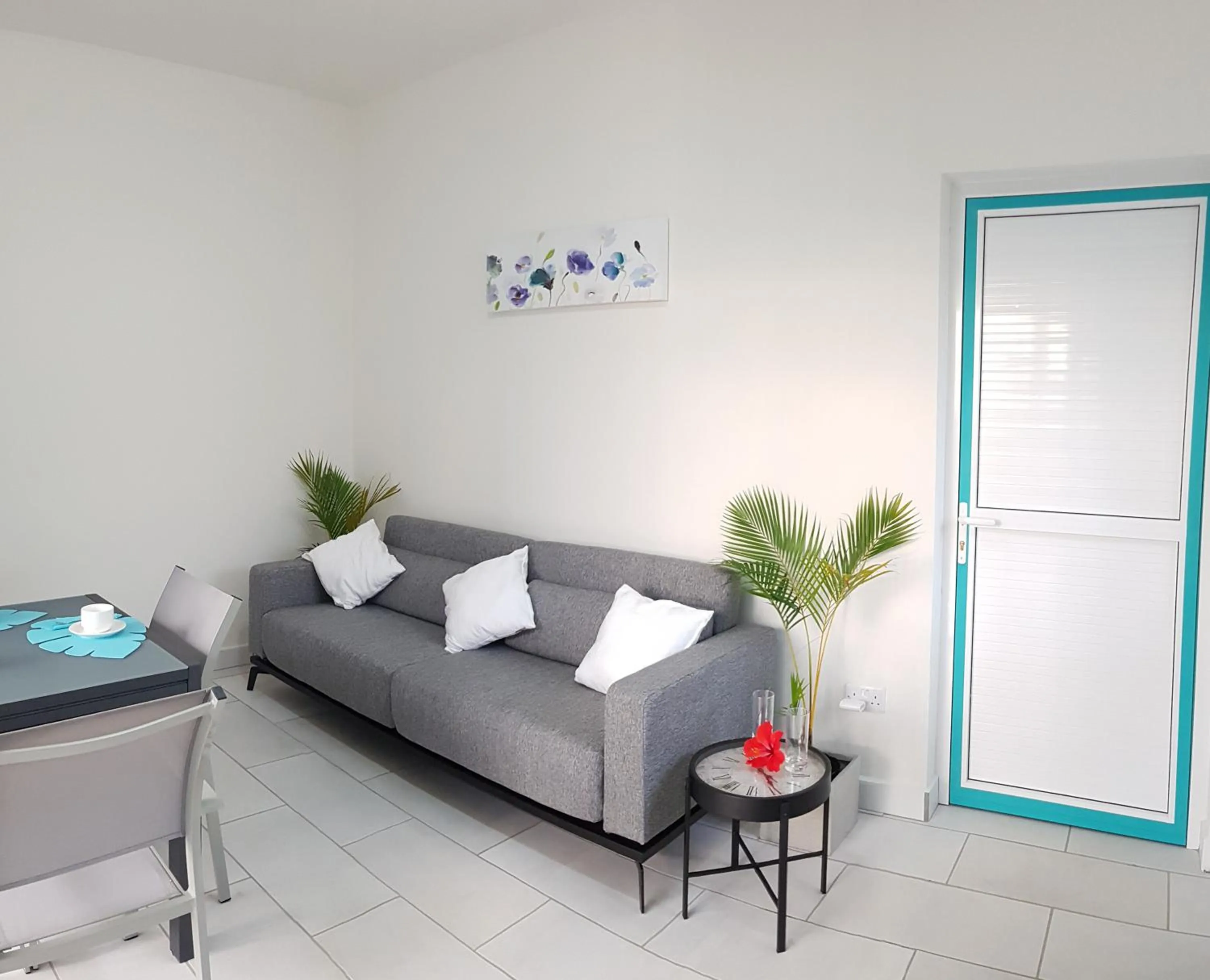 Living room in Abiki Mauritius with Tourism Authority Permit