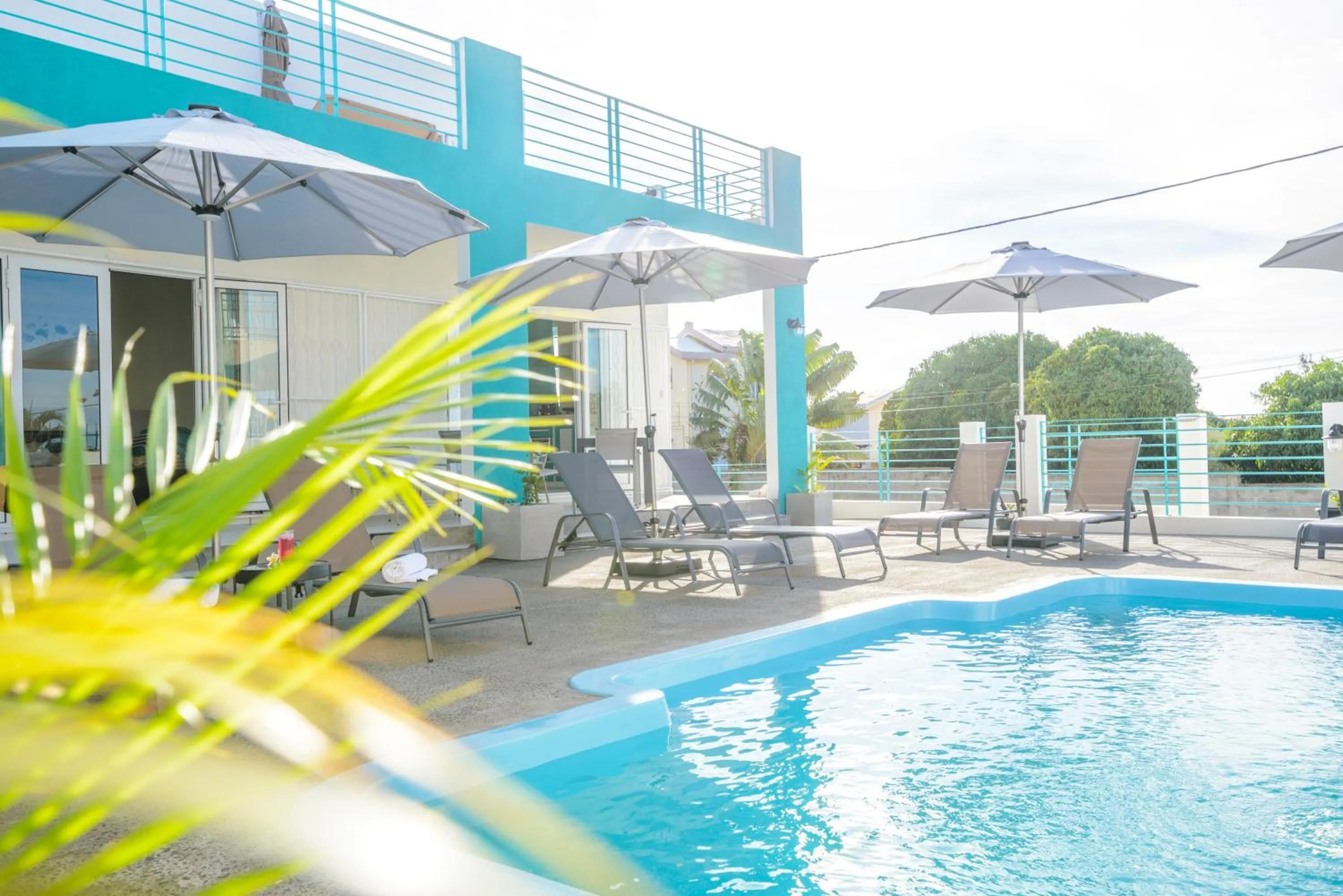 Swimming pool in Abiki Mauritius with Tourism Authority Permit