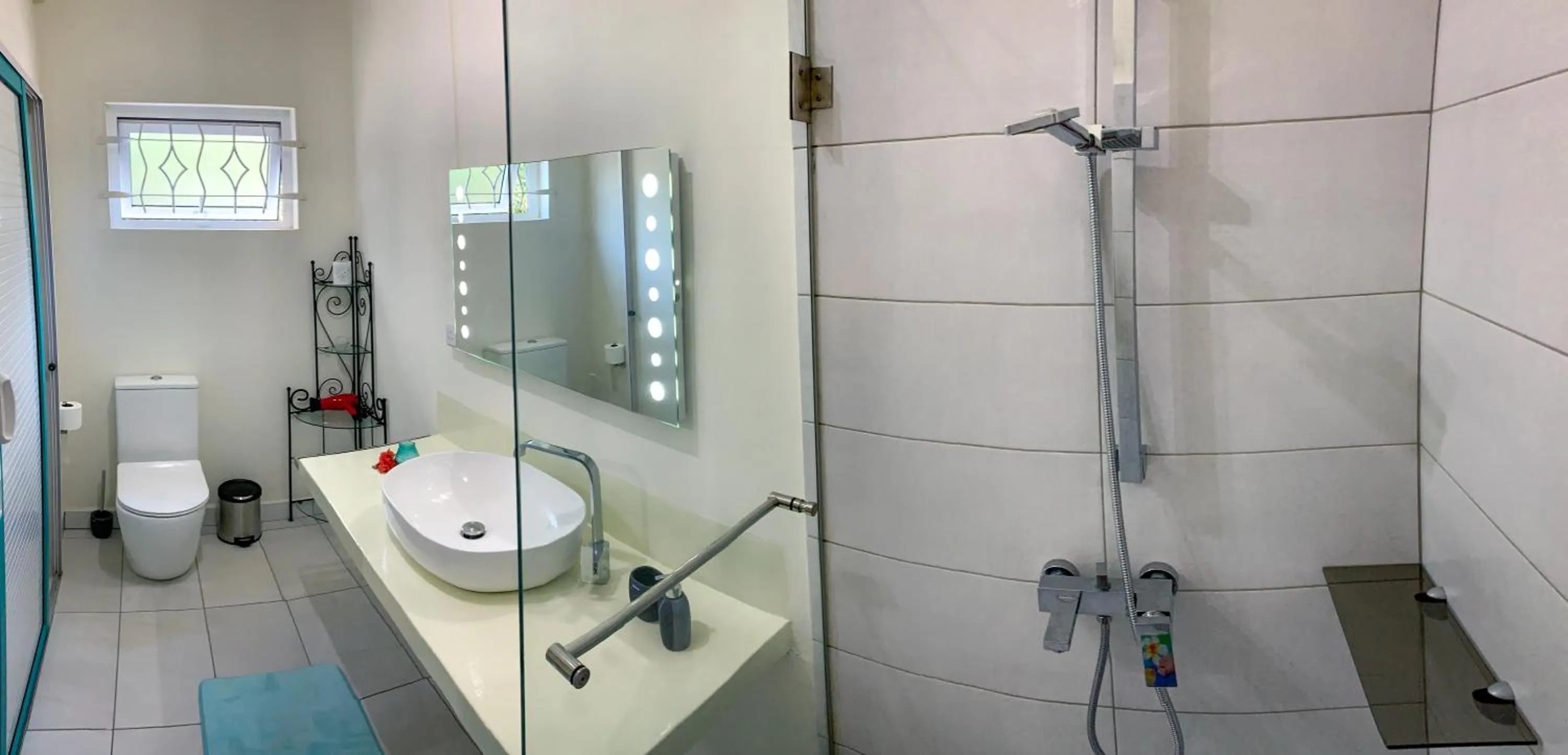 Shower in Abiki Mauritius with Tourism Authority Permit