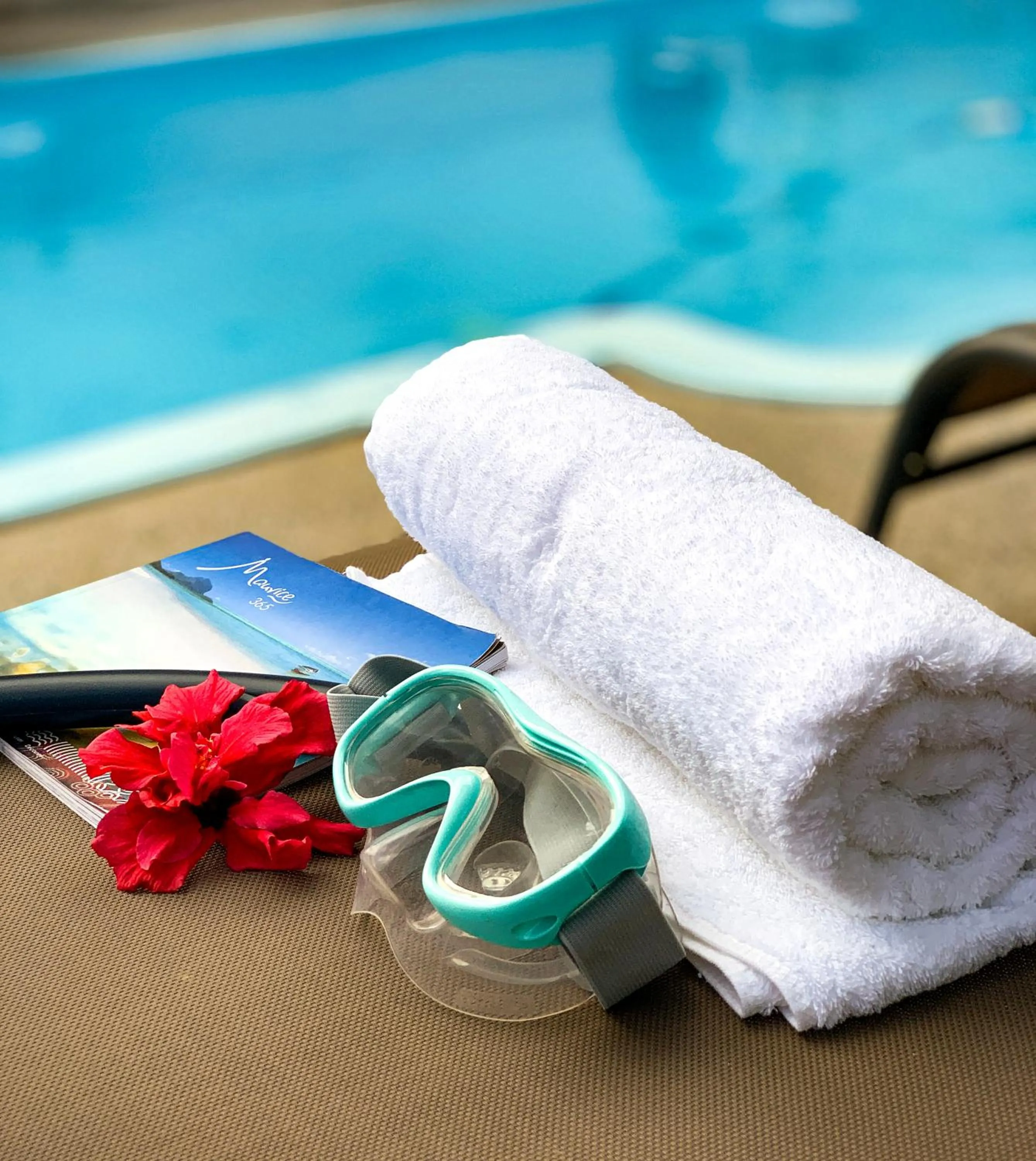 Swimming pool in Abiki Mauritius with Tourism Authority Permit