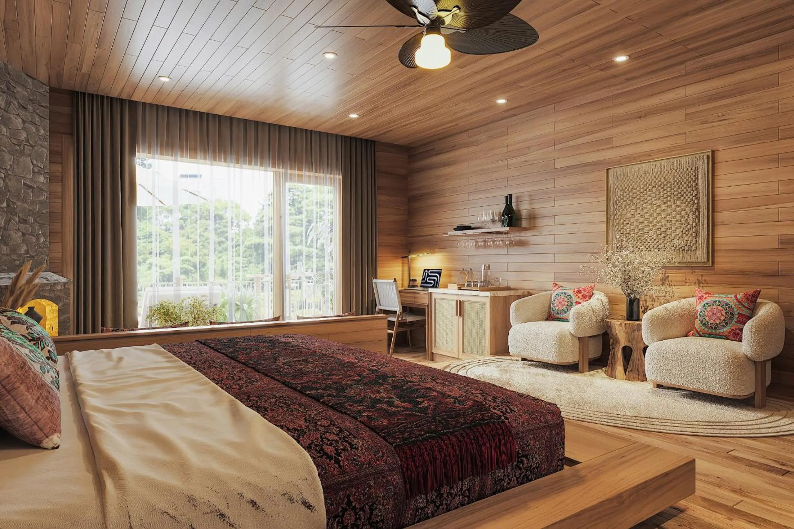 Bed in Laxsik Ecolodge