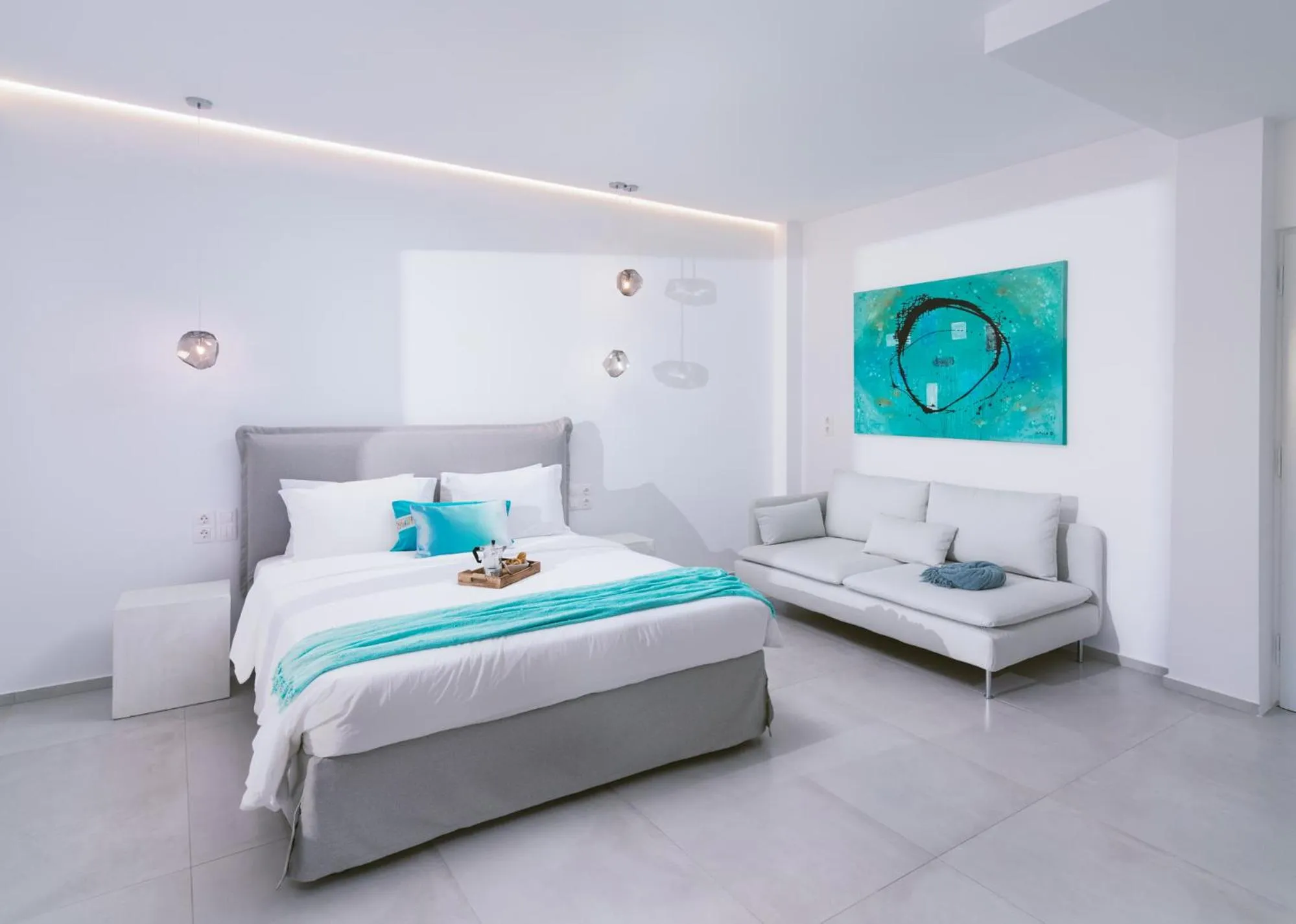 Bed in Die Zwei Brüder Art & Suites