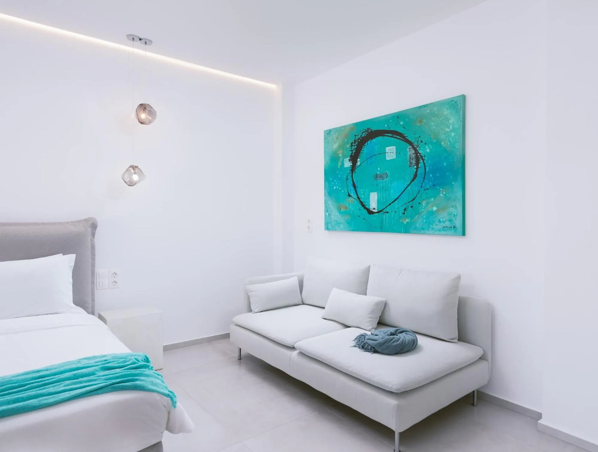 Bed in Die Zwei Brüder Art & Suites