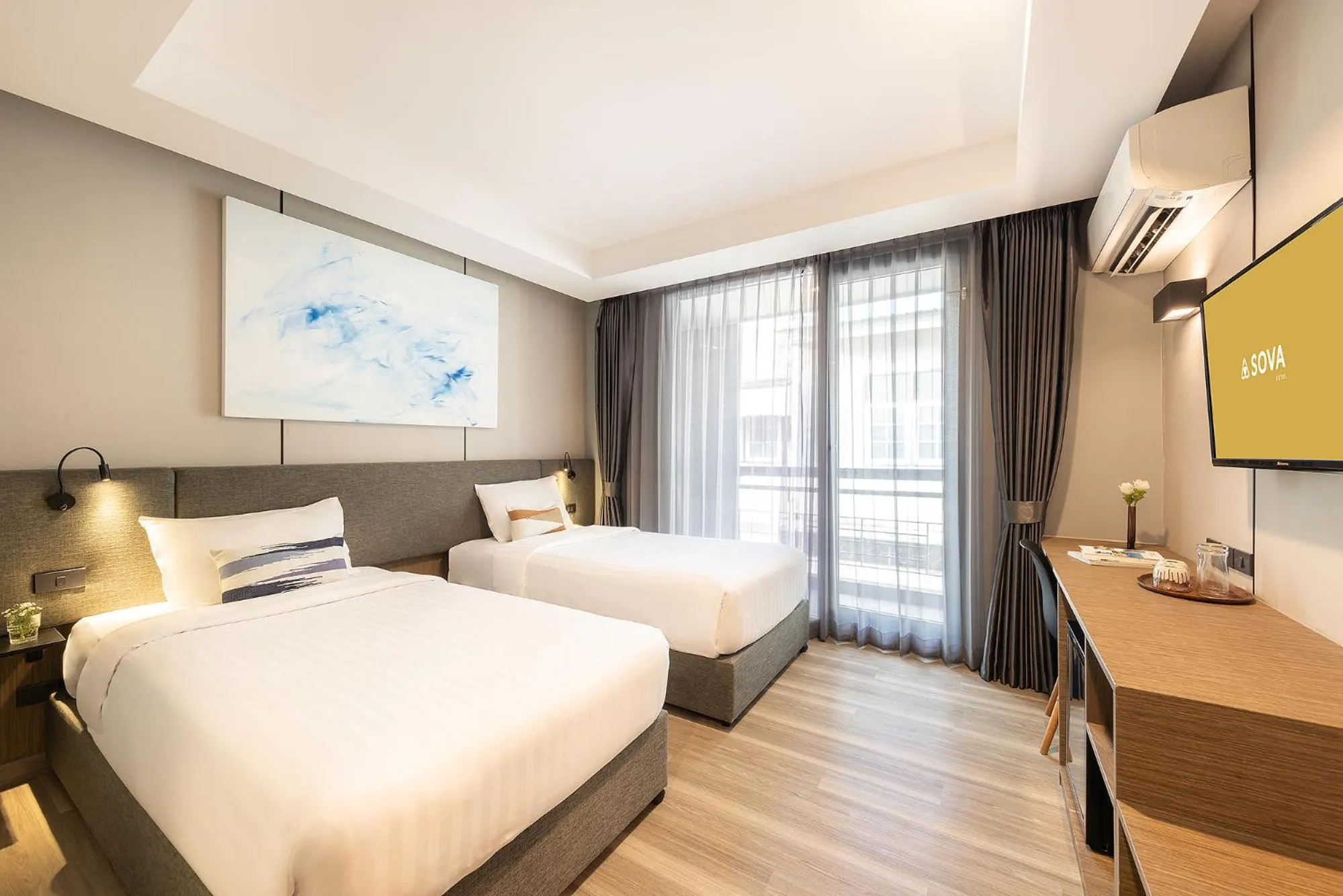 Bed in SOVA Hotel Bangkok