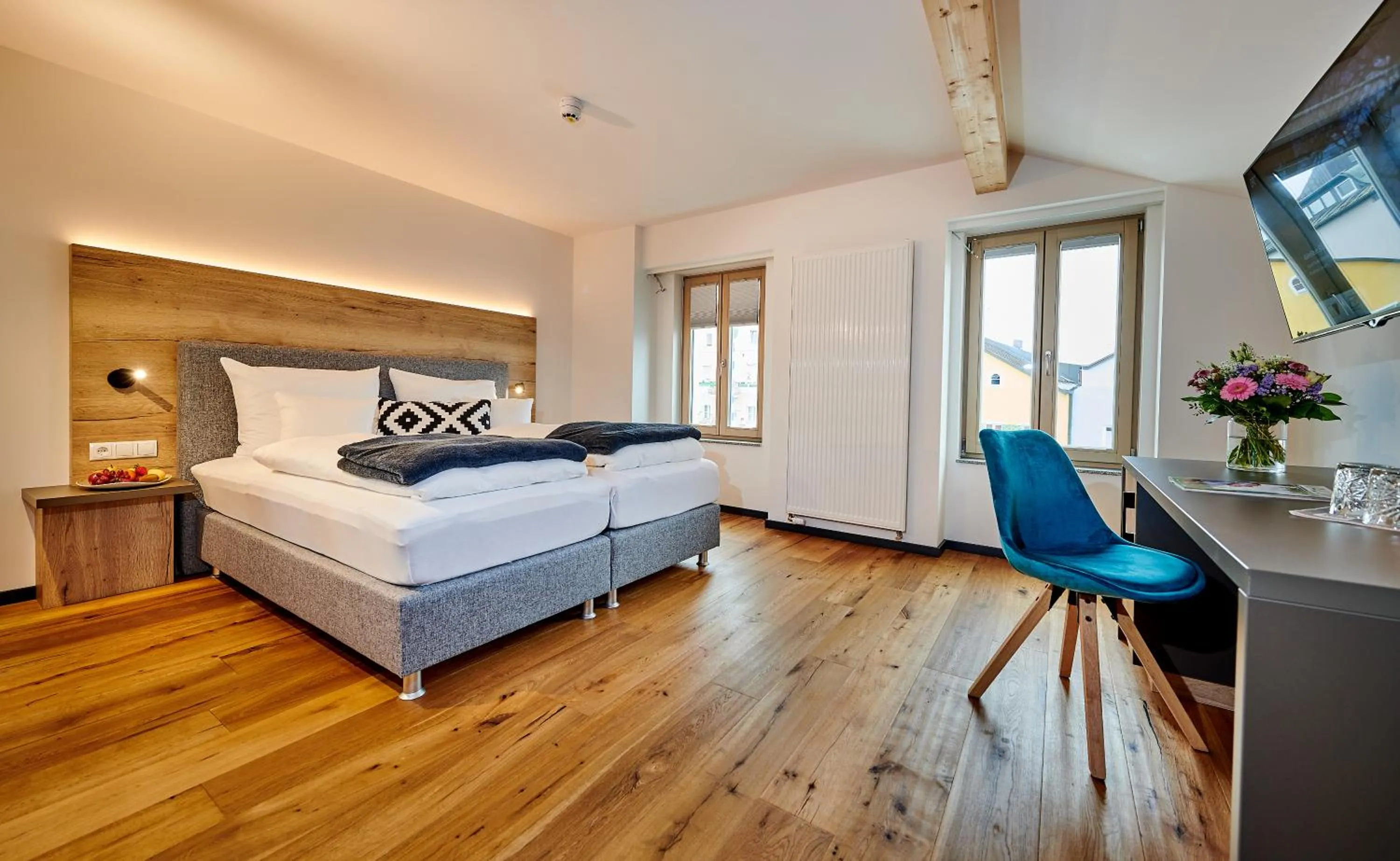 Bedroom, Bed in Hotel & Restaurant Herzstück Waldkirchen