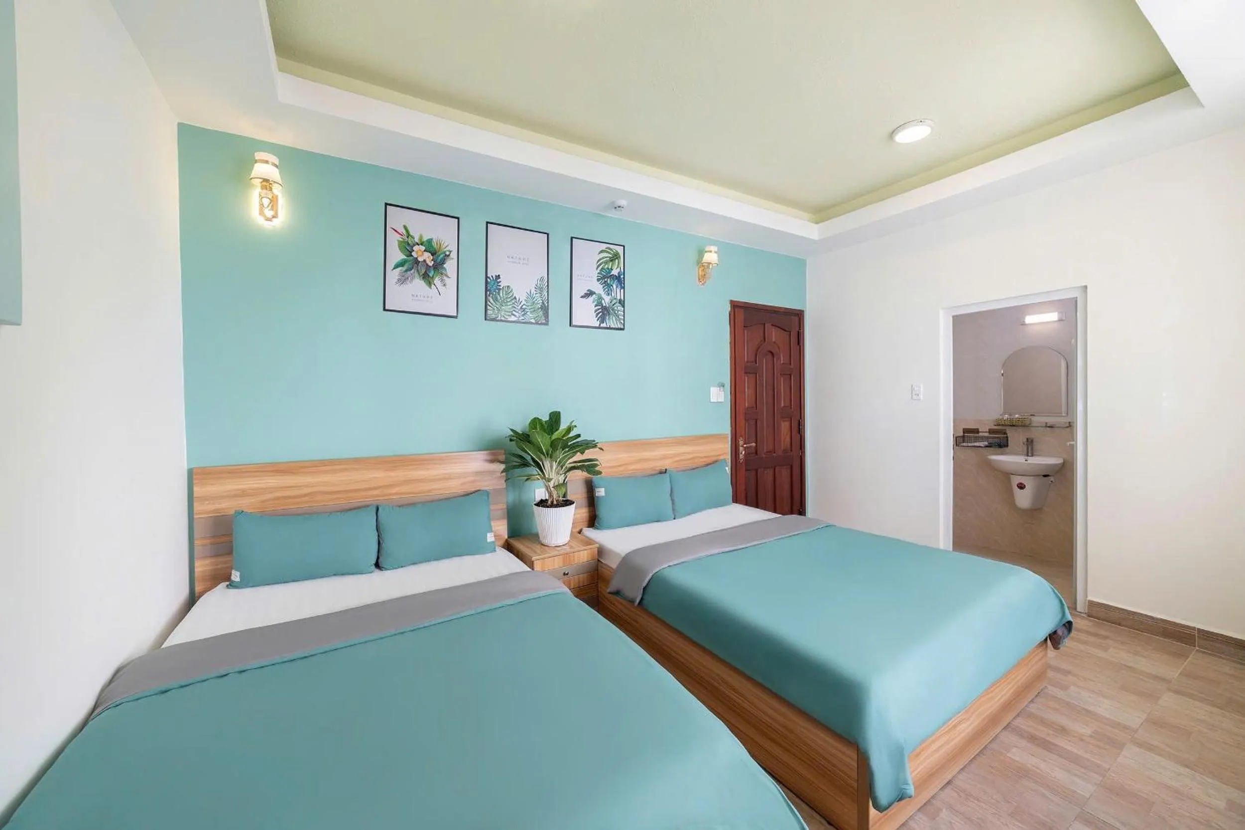 Bed in Vanilla Dalat Hotel