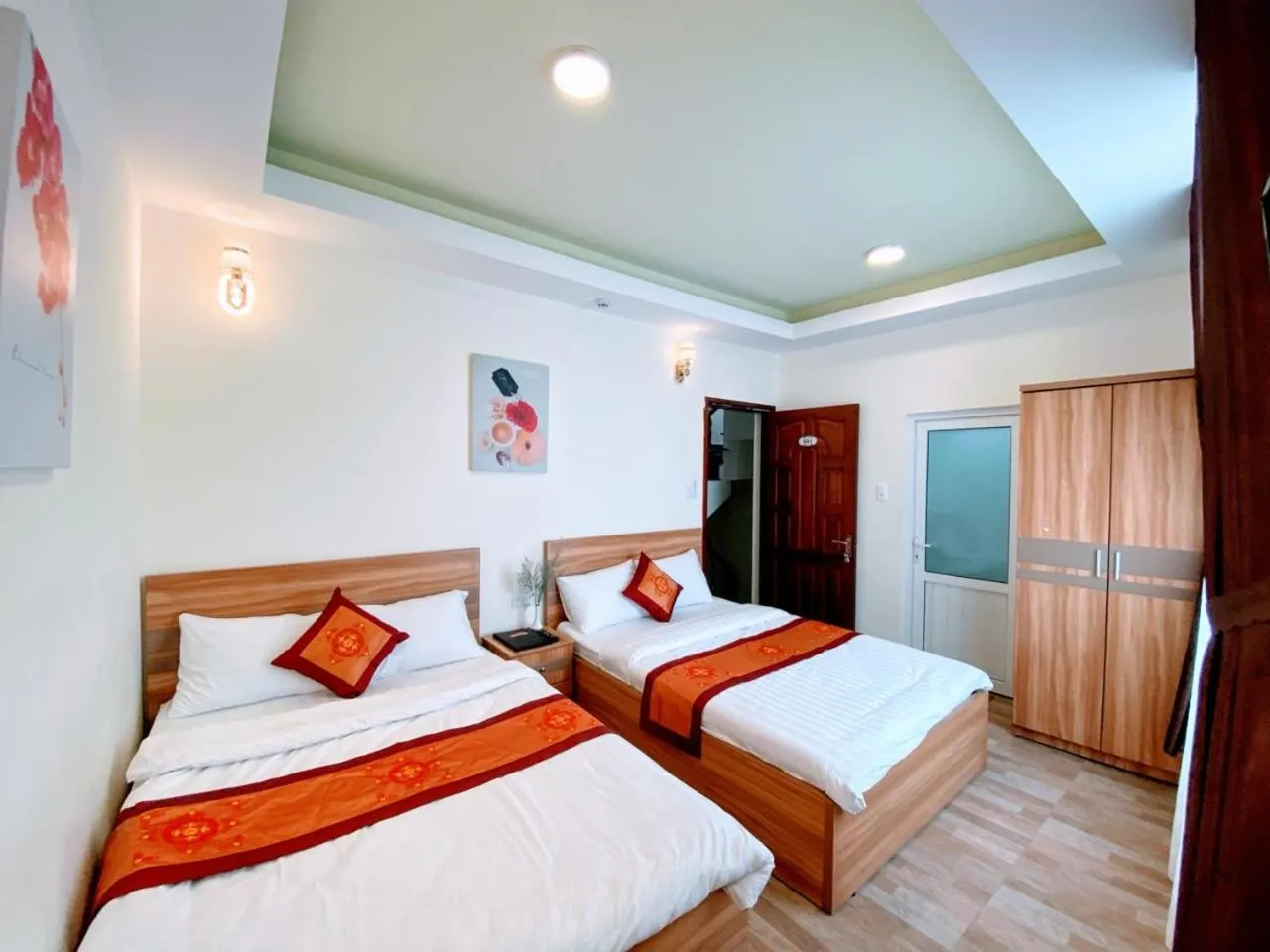 Bed in Vanilla Dalat Hotel