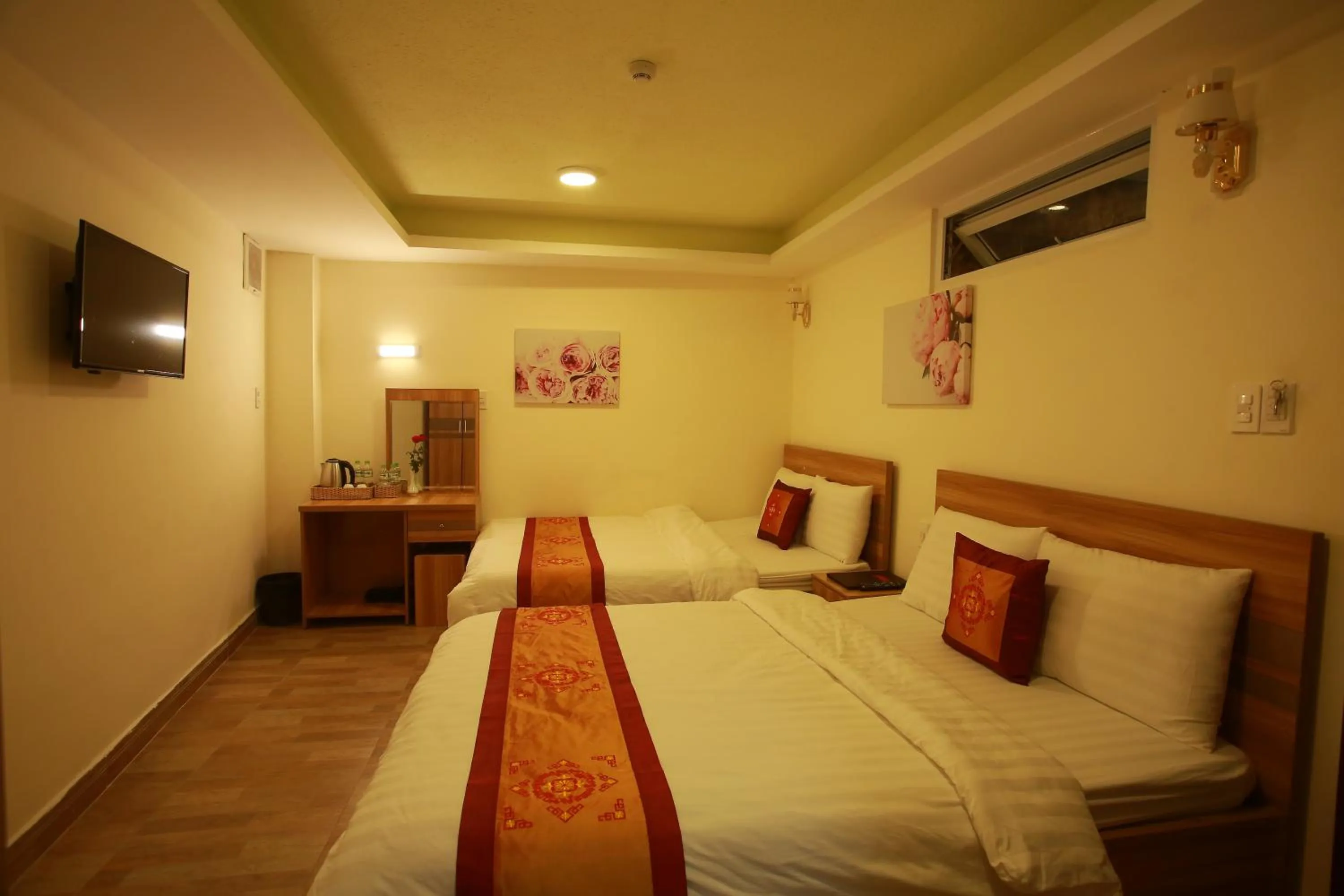 Bed in Vanilla Dalat Hotel