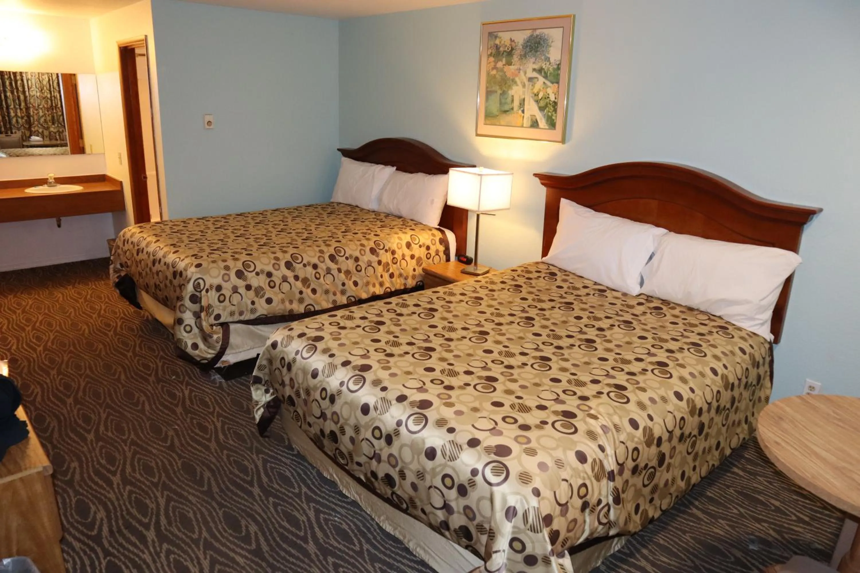 Bed in Silver Sands Motel