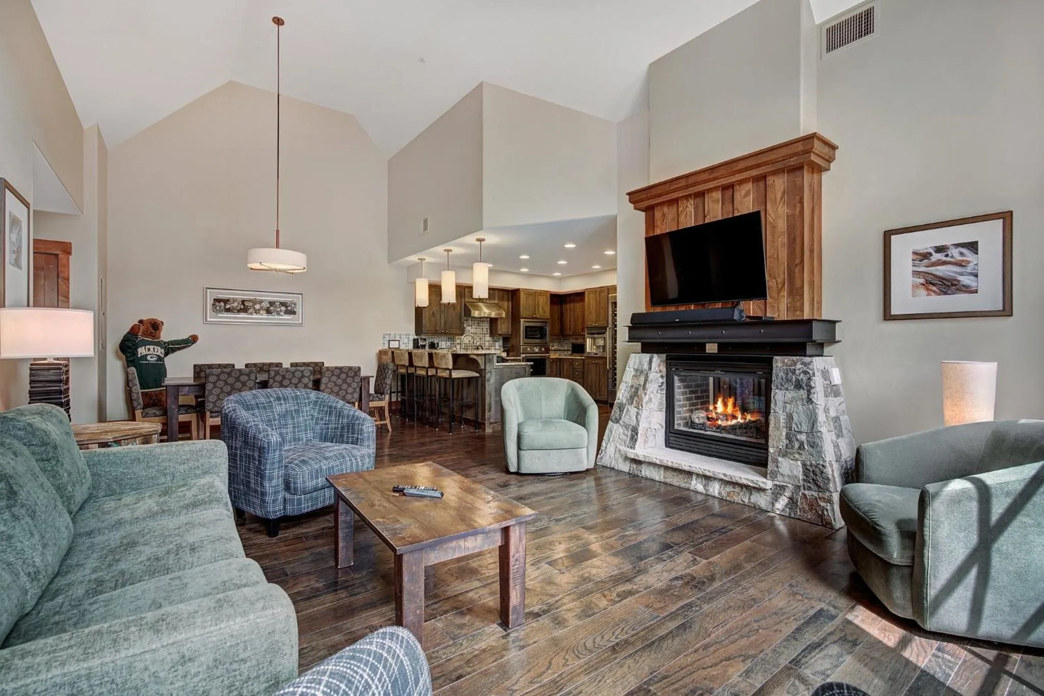 Living room in One Ski Hill, A RockResort