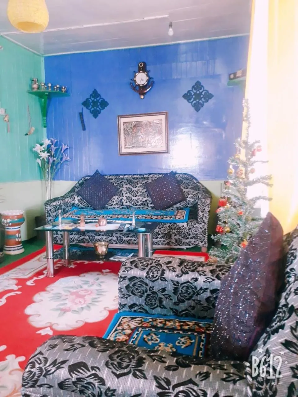 Seating area in Quaint Wood Cottage