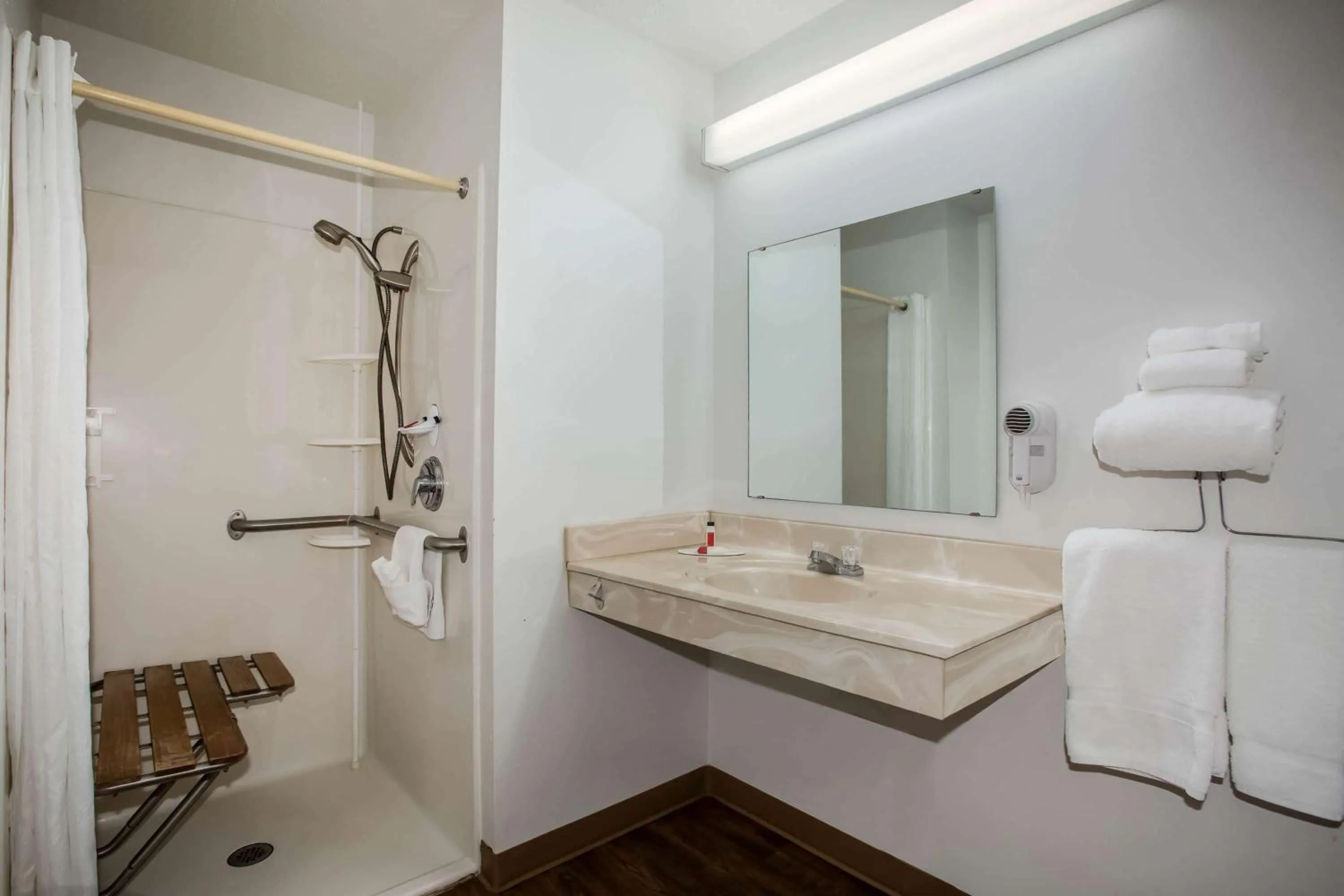 Bathroom in Super 8 by Wyndham Washington