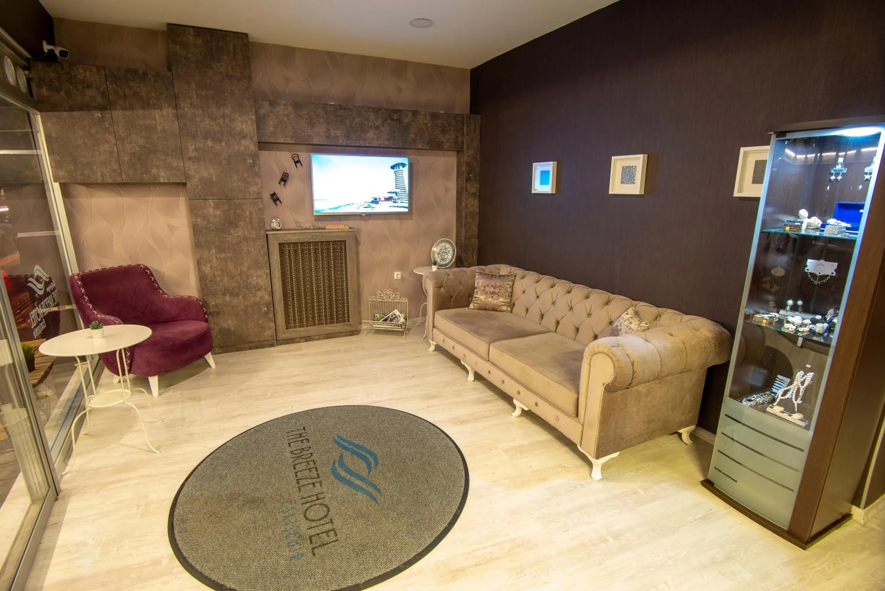 Seating area in The Breeze Hotel