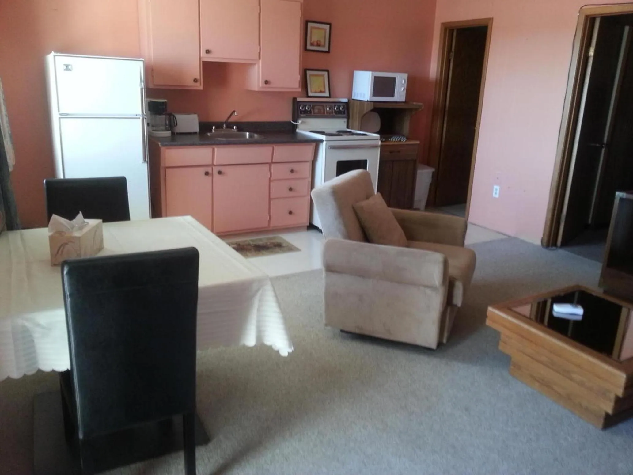 Kitchen or kitchenette in Maple Leaf Motel Emerson