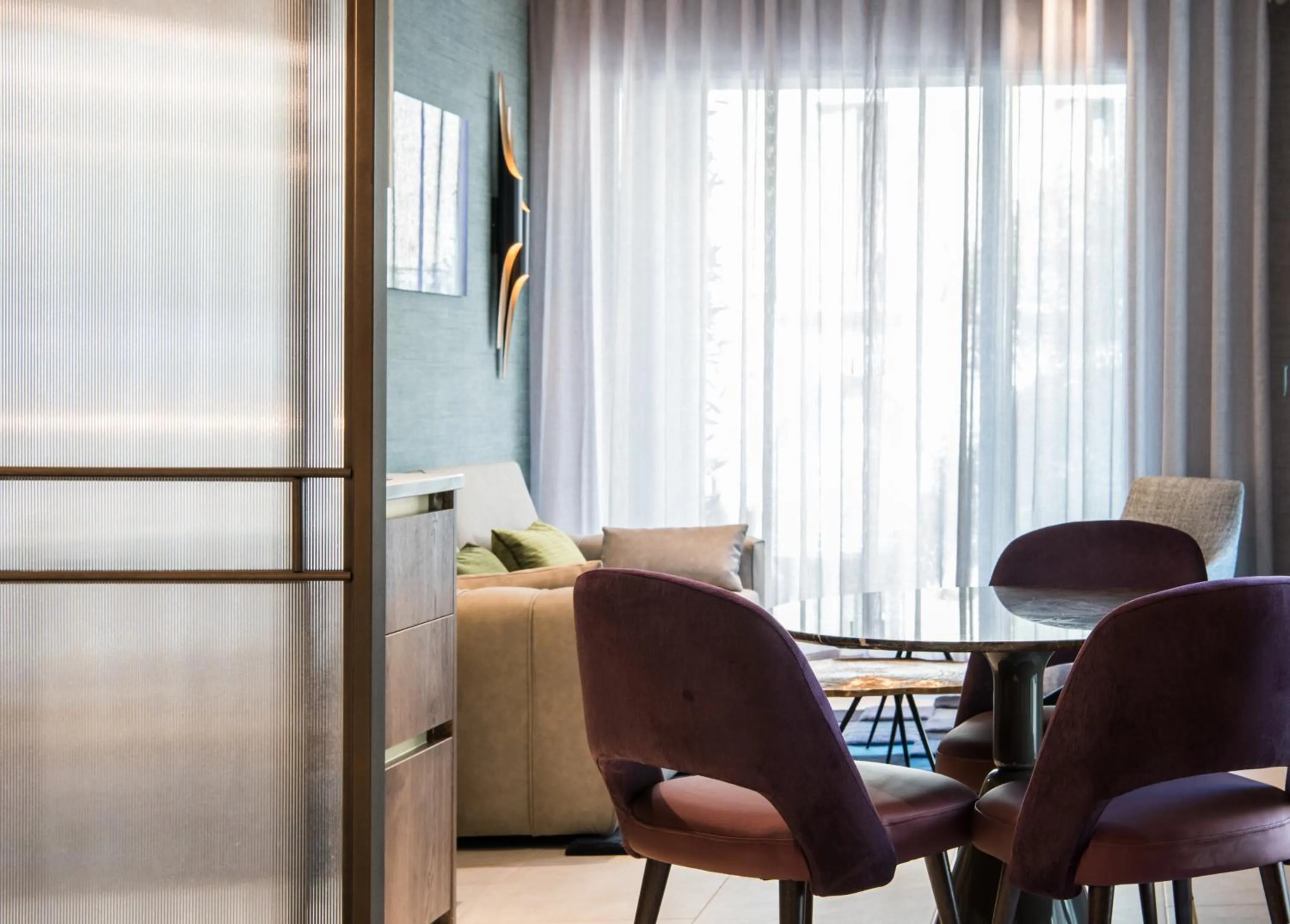 Living room in The Garden Suites