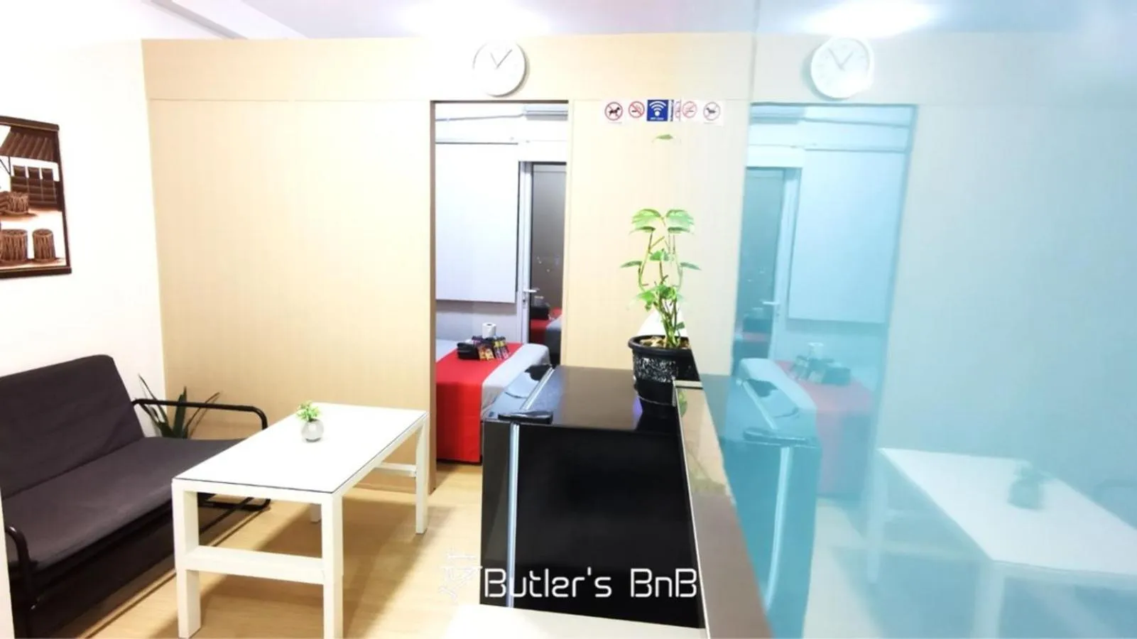 Living room in Butler's BnB @ Trees Residences QC Phil