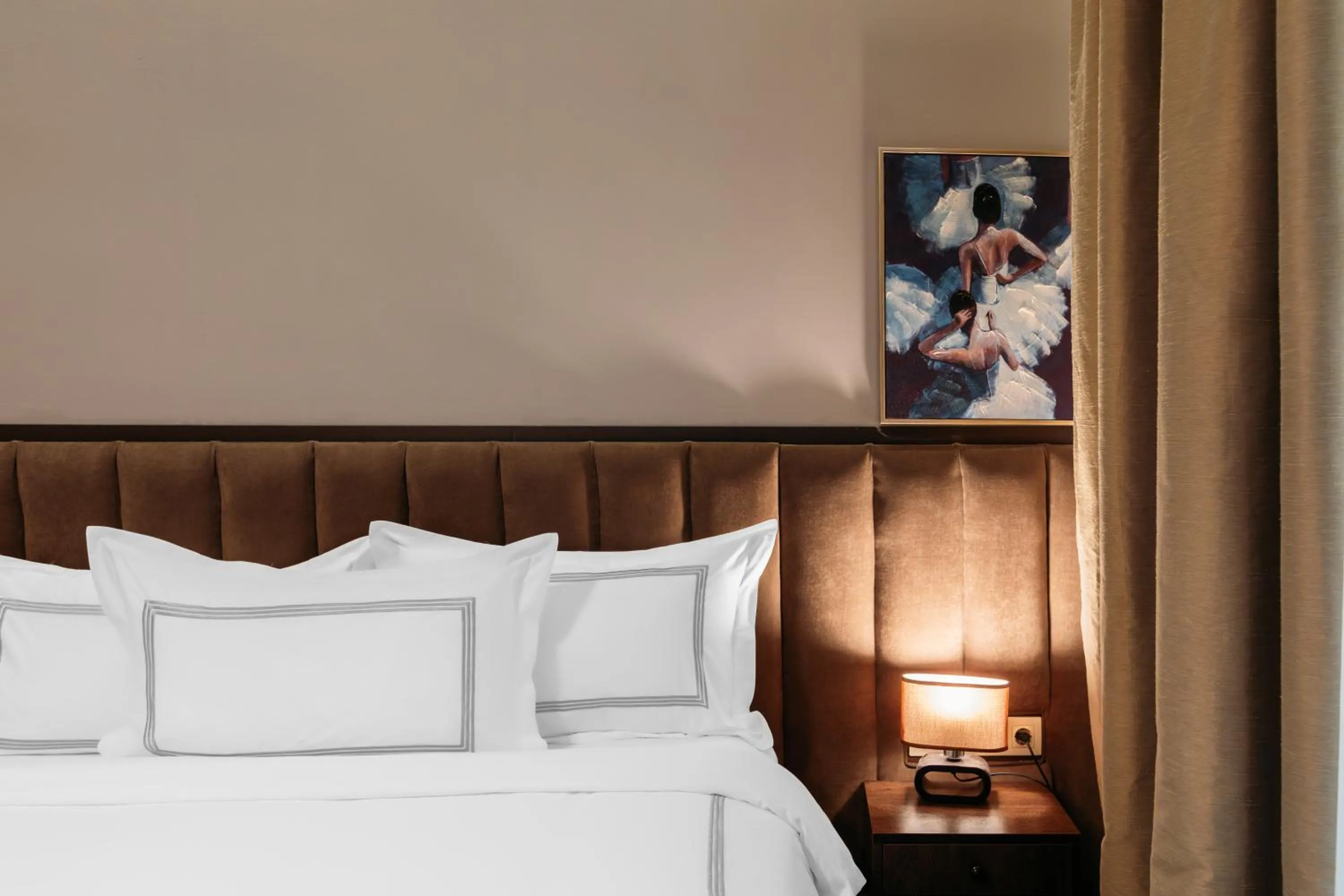 Bed in Elea Old Tbilisi Hotel