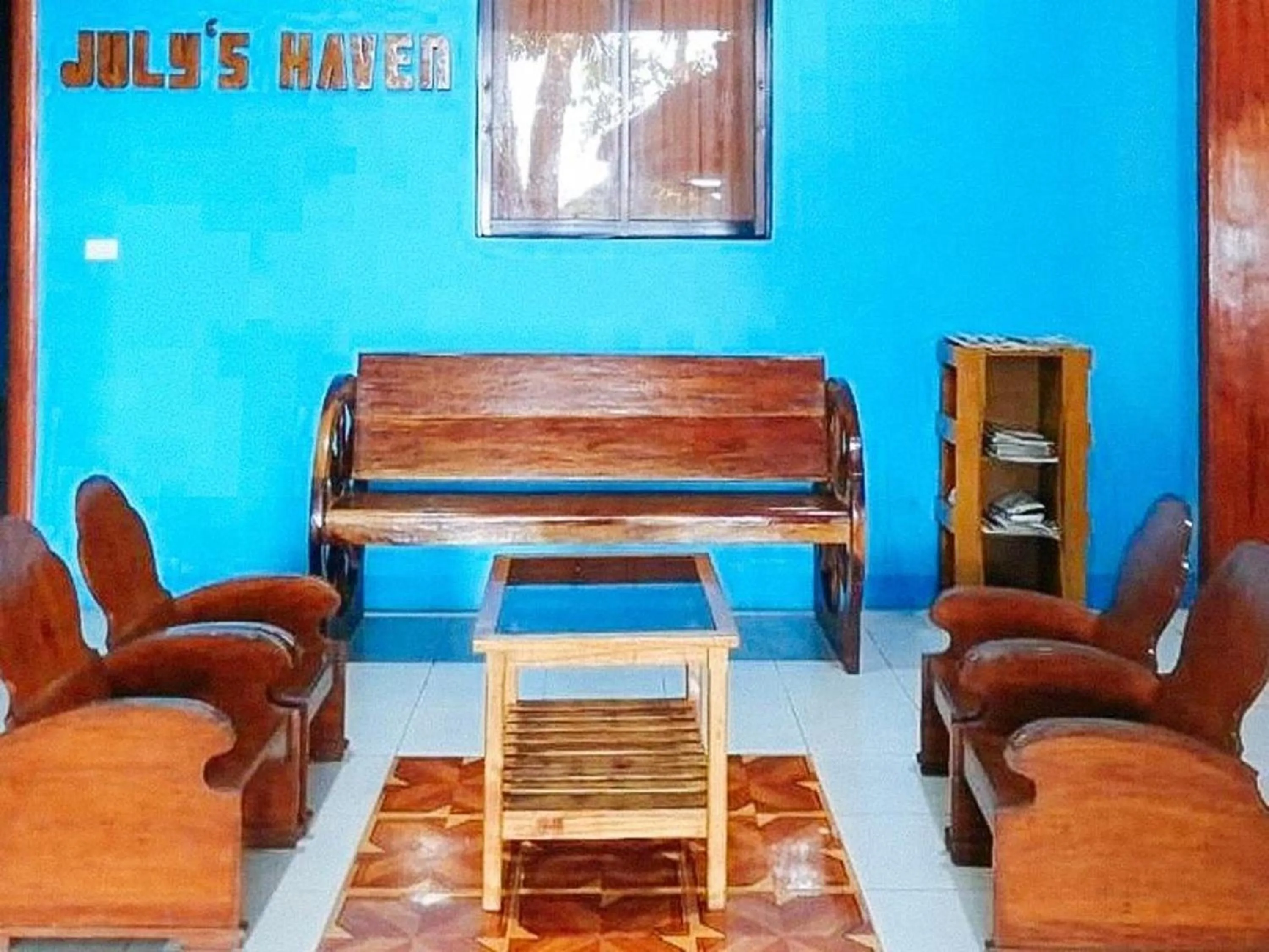 Seating area in July's Haven Seaside Pension Camiguin