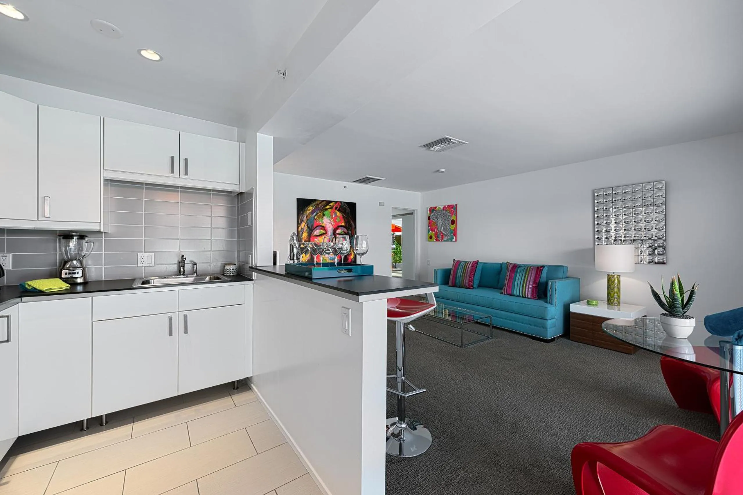 Living room in The Twist Palm Springs