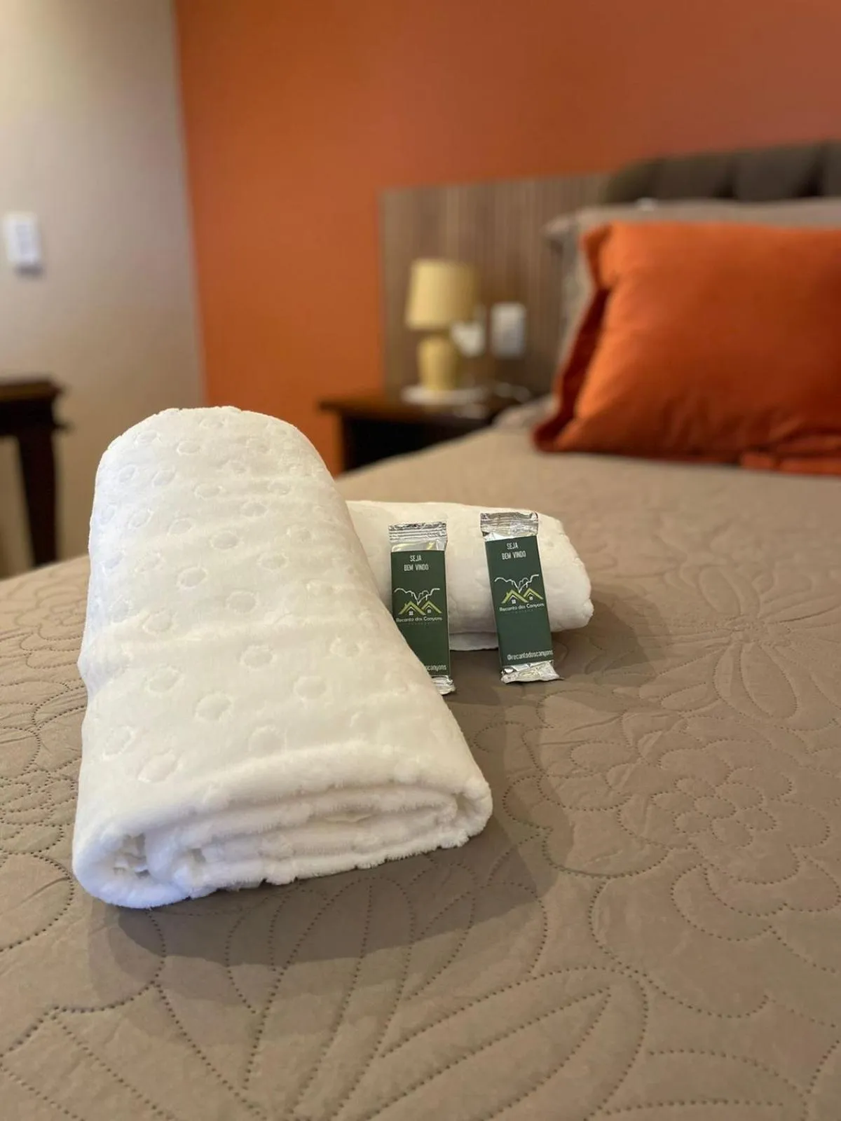 Bed in Pousada Recanto dos Canyons