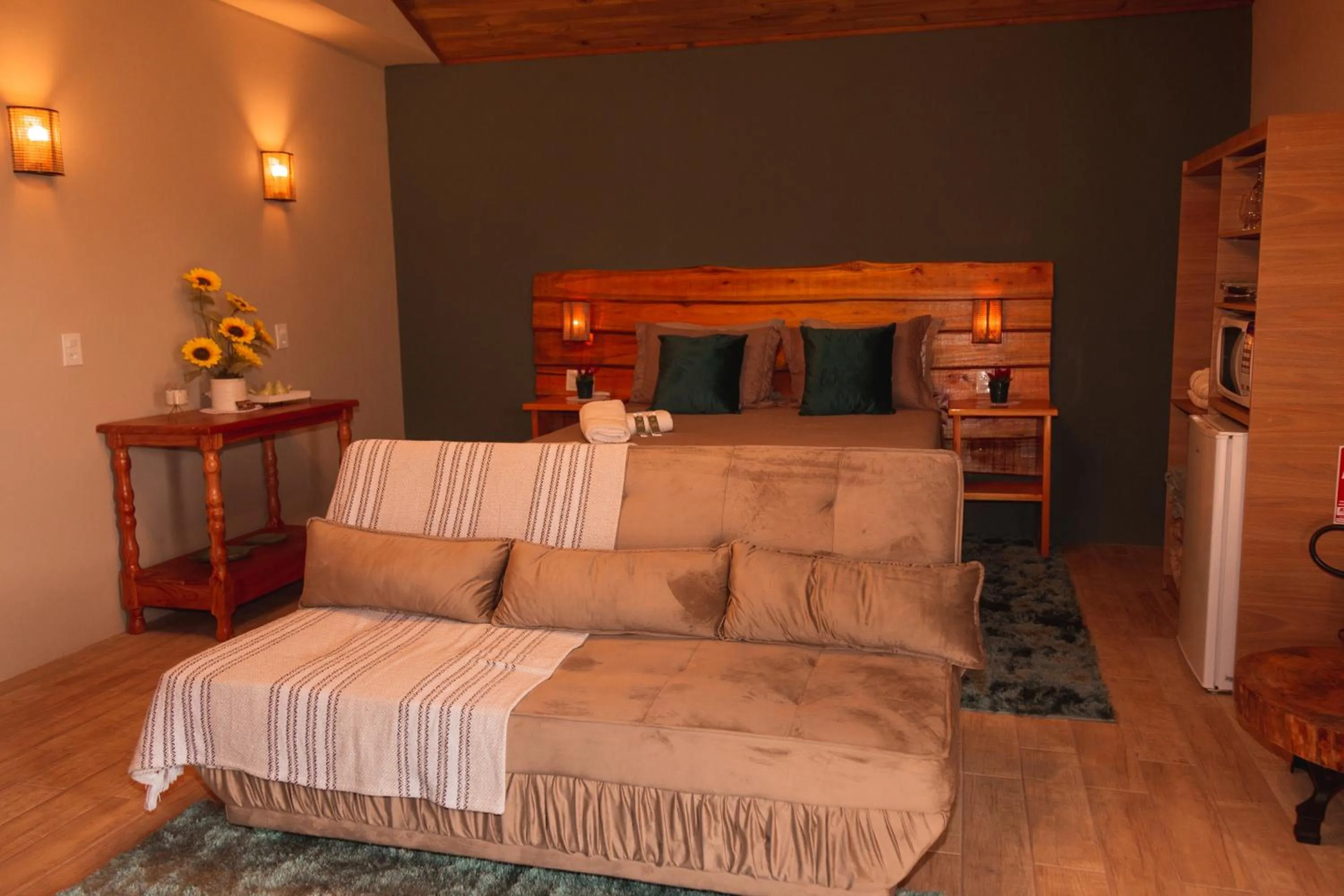 Bed in Pousada Recanto dos Canyons