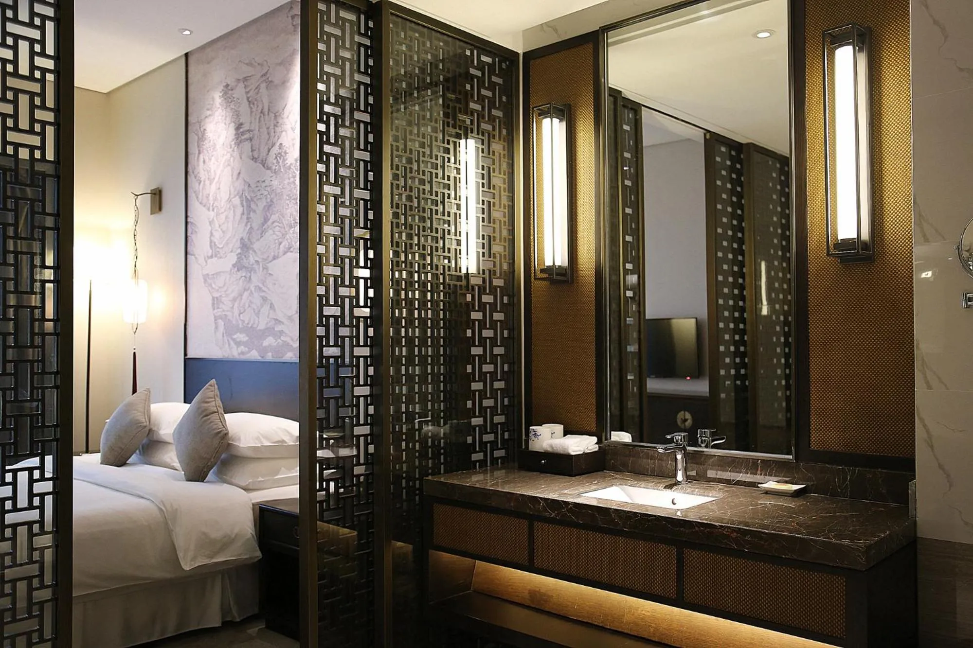 Bed in San Po Hotel - Fuzhou Pushang